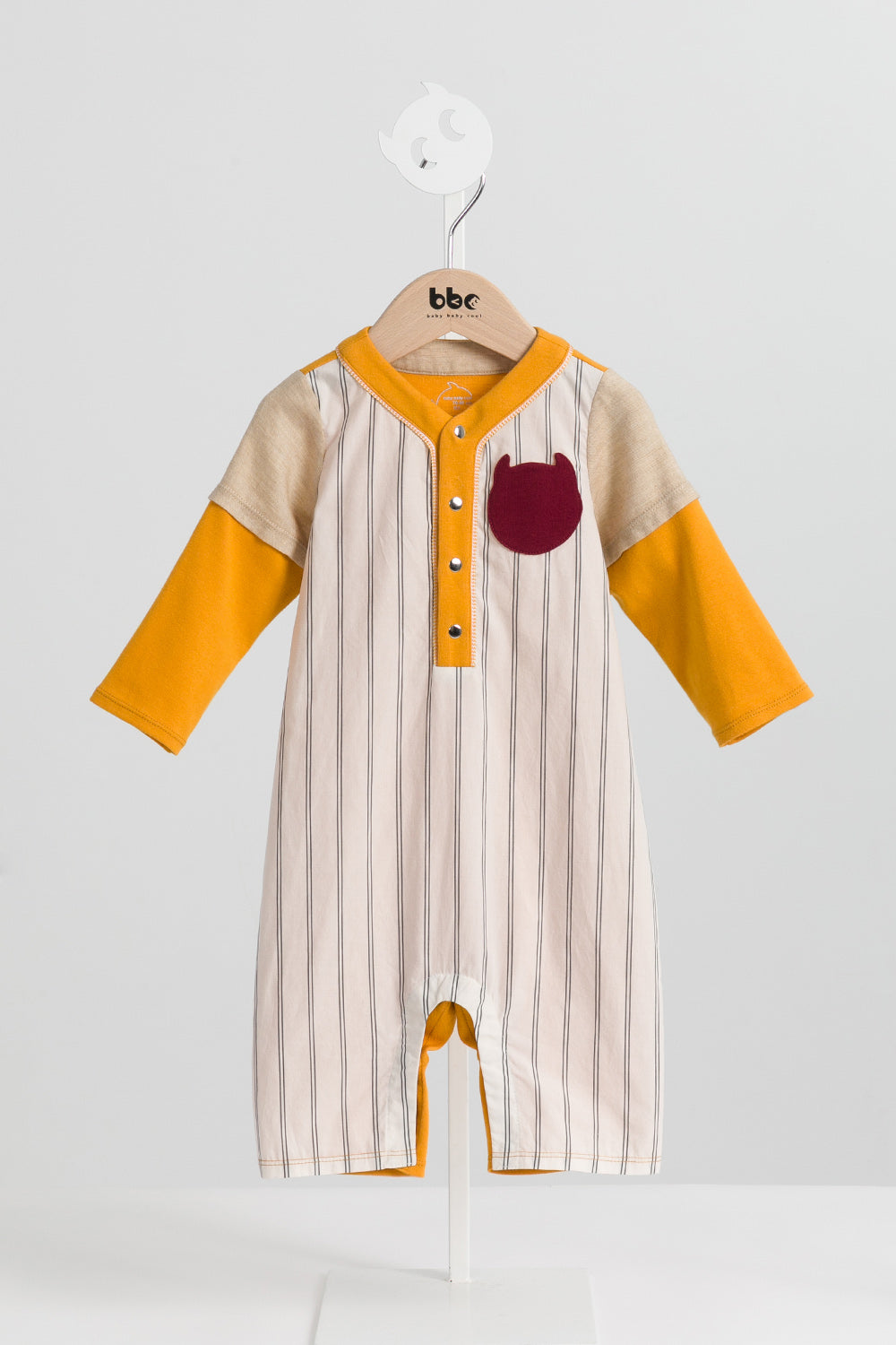 Main | 幼兒 Cozy Catcher棒球連身裝 | 長袖運動風 條紋 小精靈 Logo | 100% 有機棉