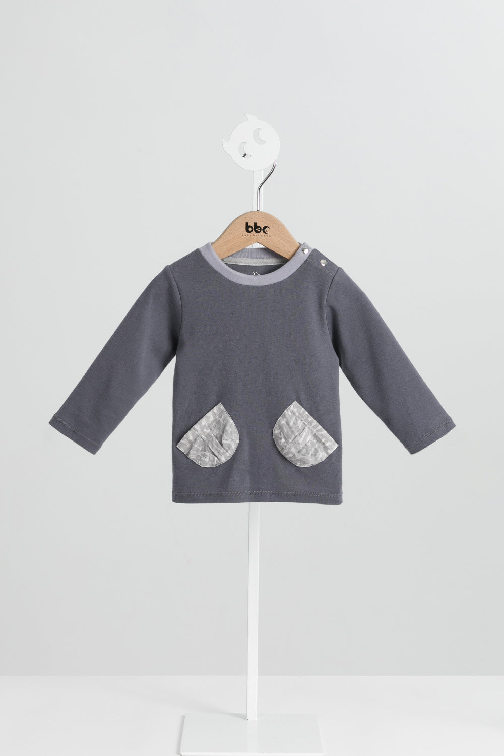 【預購】Main | 幼兒 Leo Dot口袋上衣 | 長袖拼接 口袋設計  | 100%有機棉