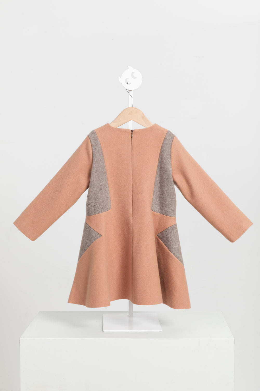 【預購】Luxury | 女童 星星拼接洋裝 | 長袖毛呢拼接 幾何 立體剪裁