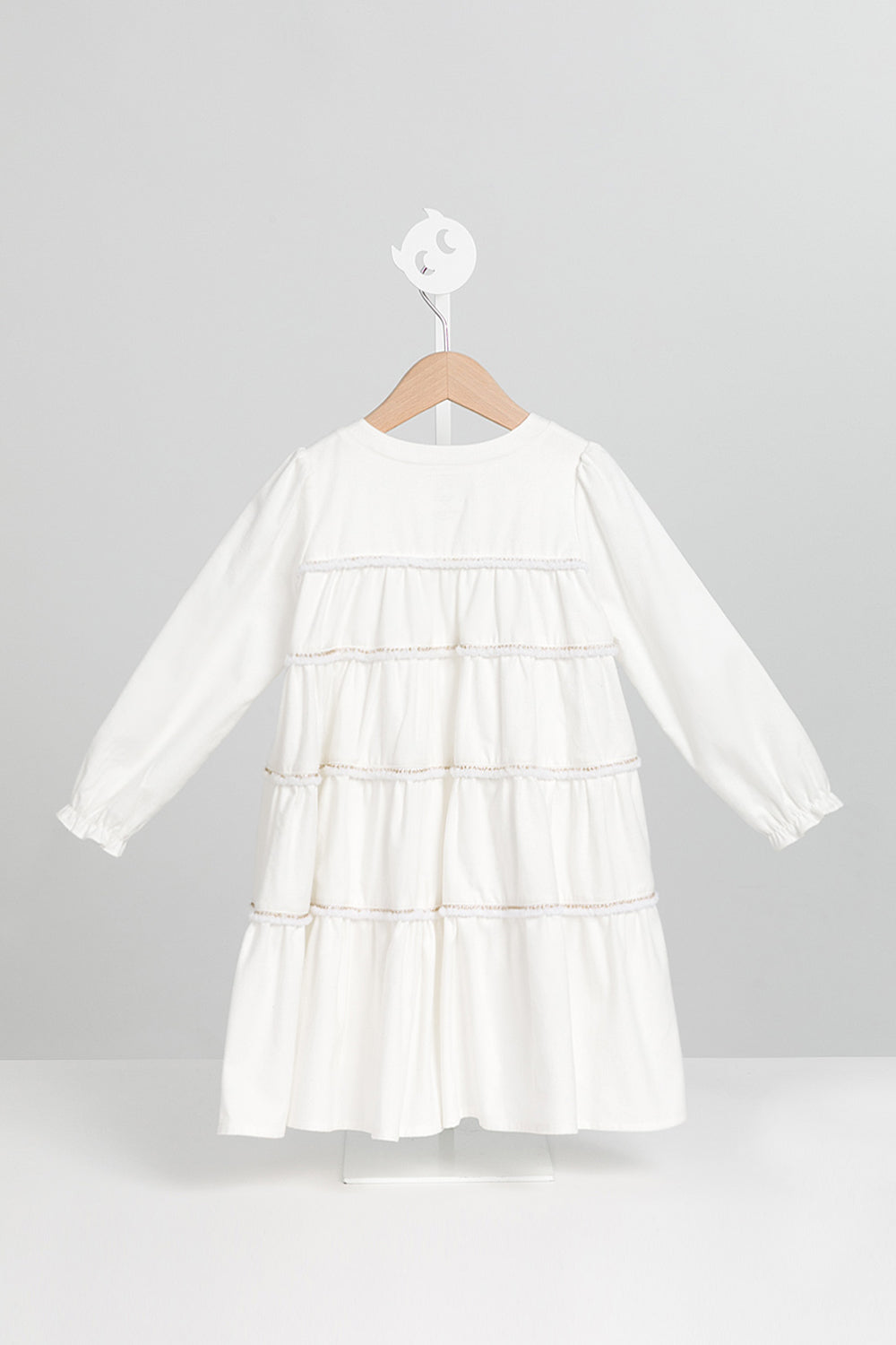 【預購】Main | 女童 Tiny Twirl蛋糕洋裝 | 長袖荷葉 織帶 蛋糕裙 | 100%有機棉