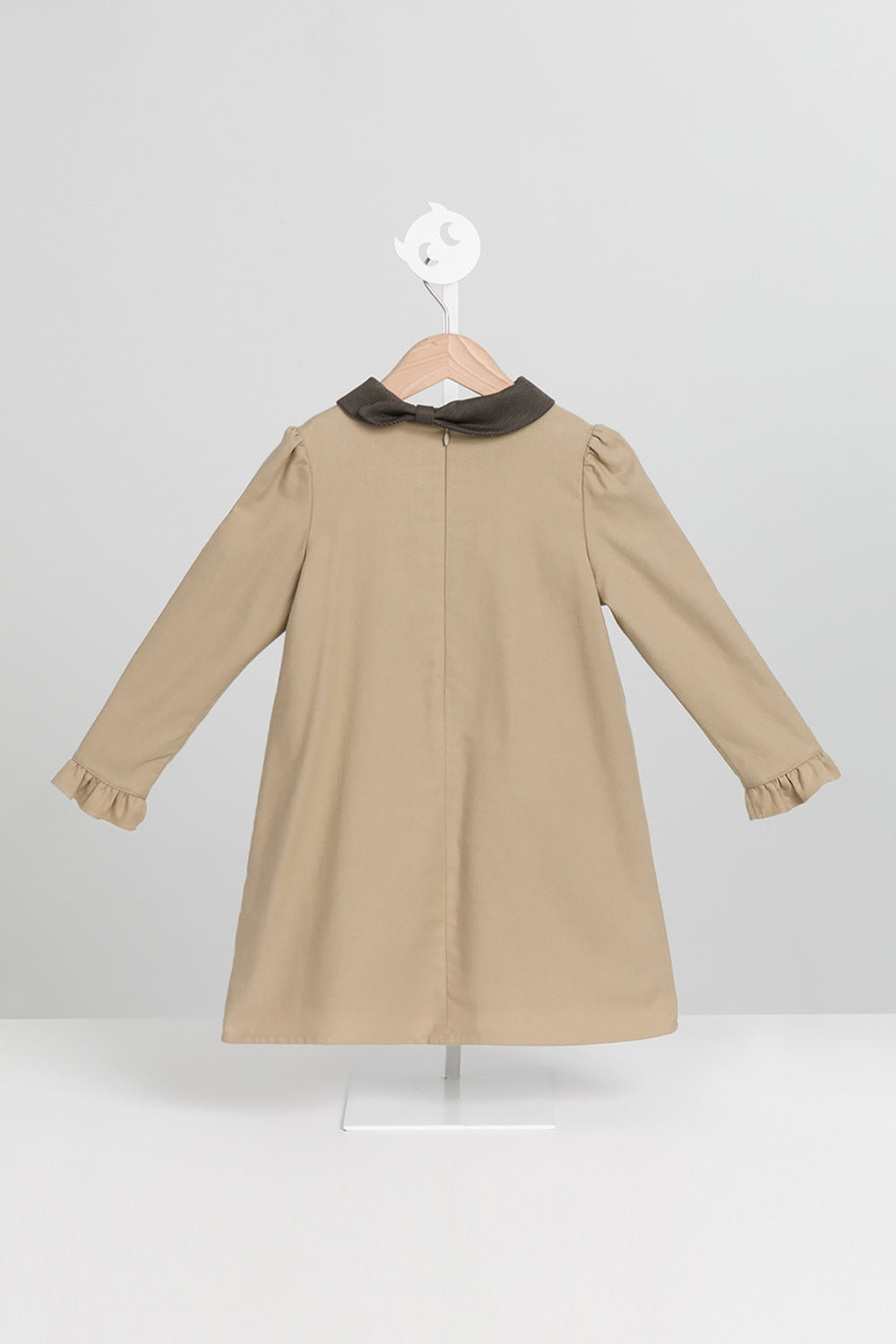 【預購】Main | 女童 Bubble Bloom赫本洋裝 | 長袖拼接 蝴蝶結 小翻領 | 100%有機棉