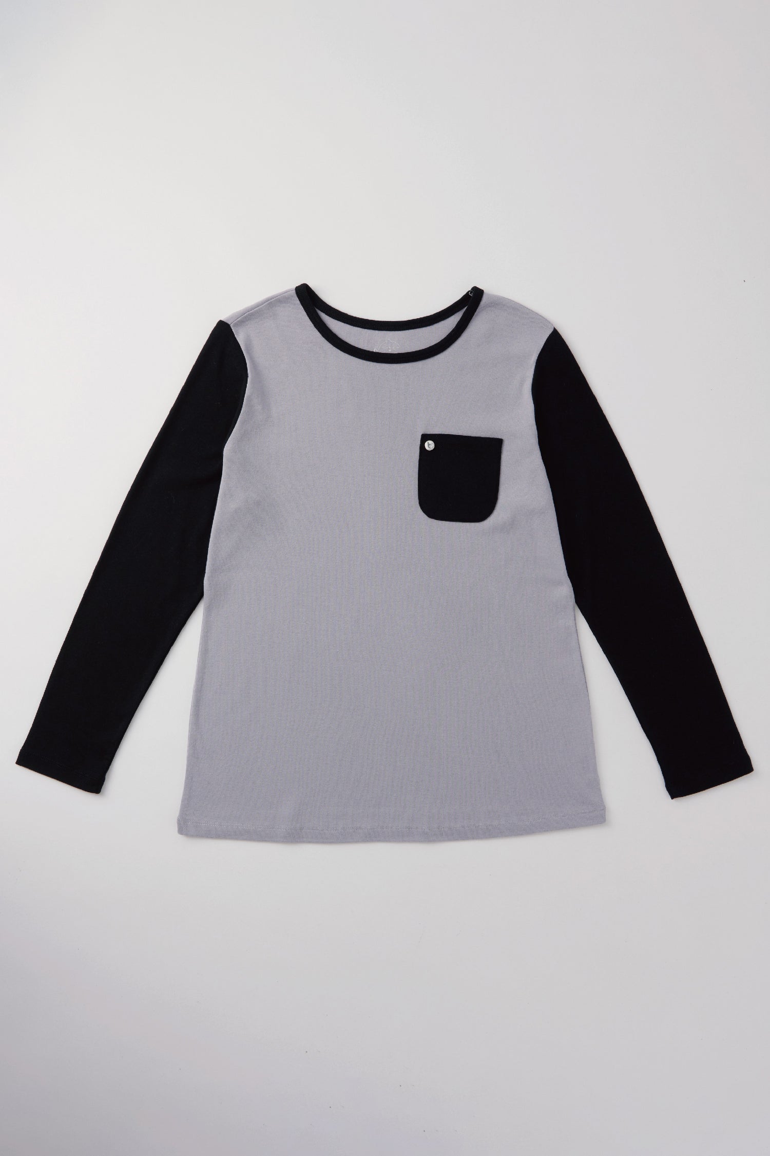 Basic | 成人 100%有機棉居家套組-女士(黑灰) | 拼接 | 100% 有機棉