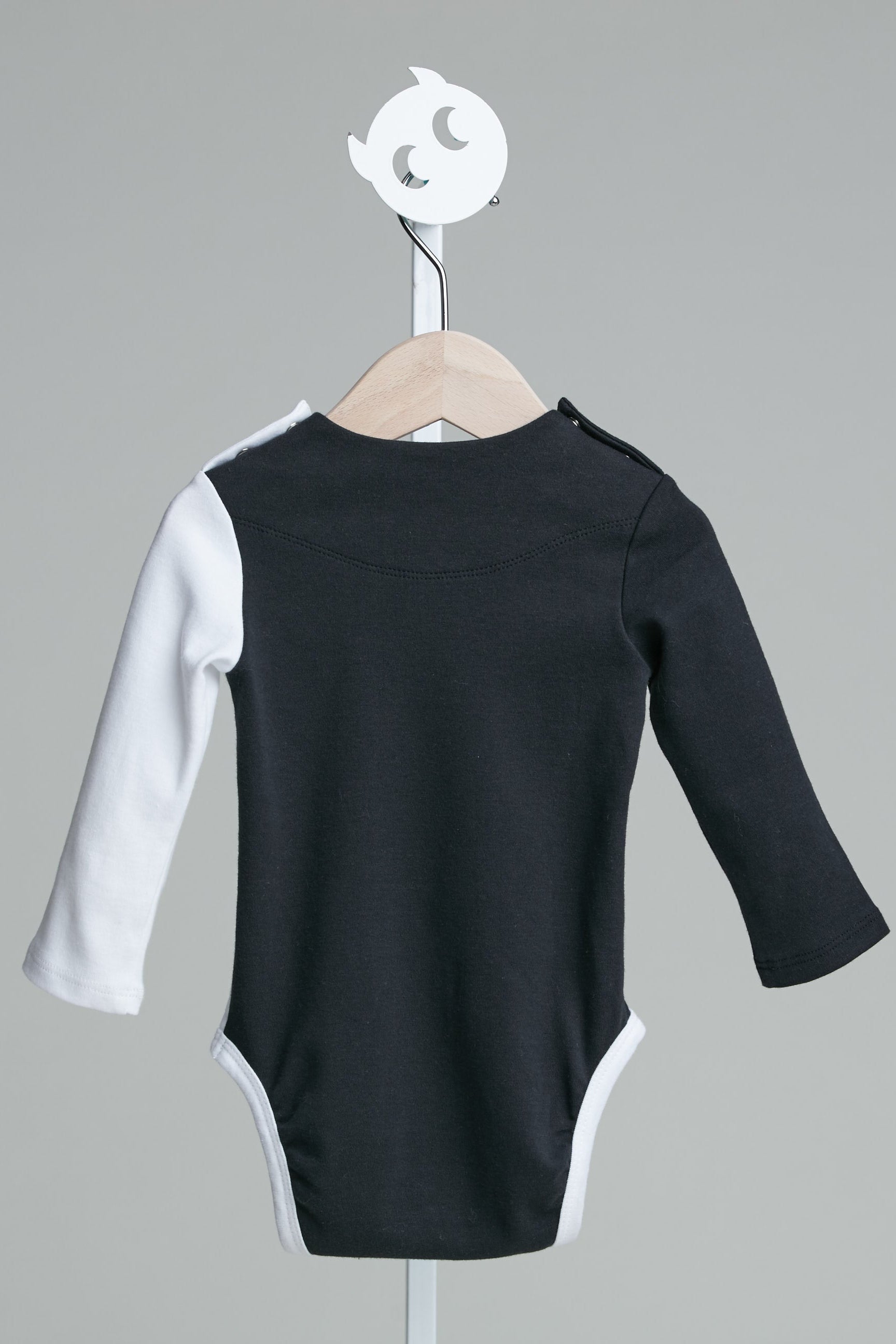 Main | Toddler asymmetrical two-tone bodysuit | Paneled | 100% organic cotton