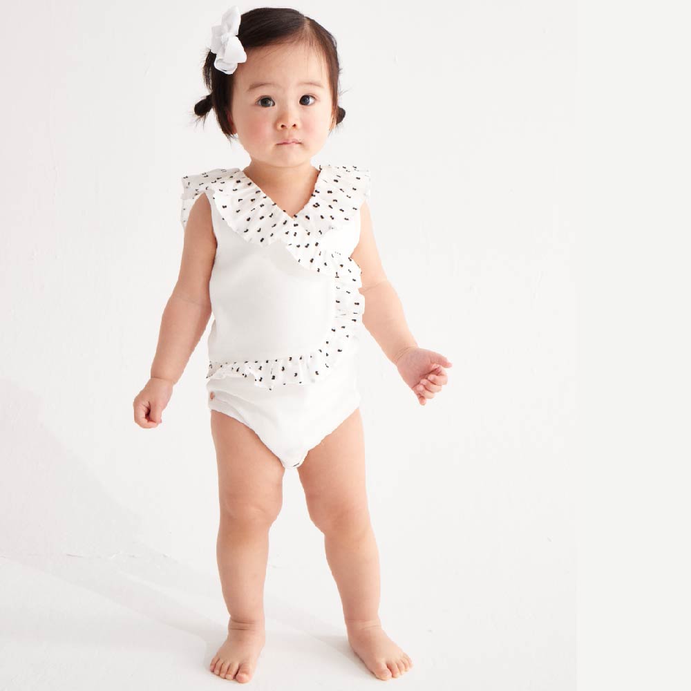 Main | Toddler Wave Series - Backless Lotus Leaf Bodysuit | Lotus Leaf Splicing | 100% Organic Cotton
