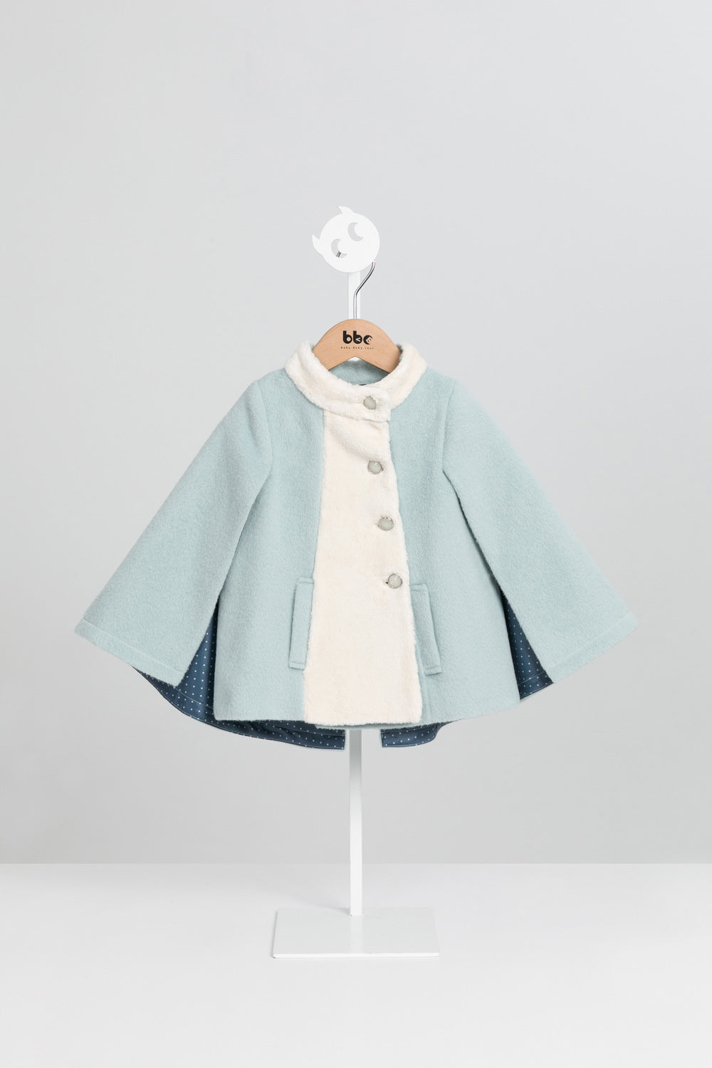 Luxury | 女童 Snuggle寶貝斗篷 | 拼接 小立領 袖型設計