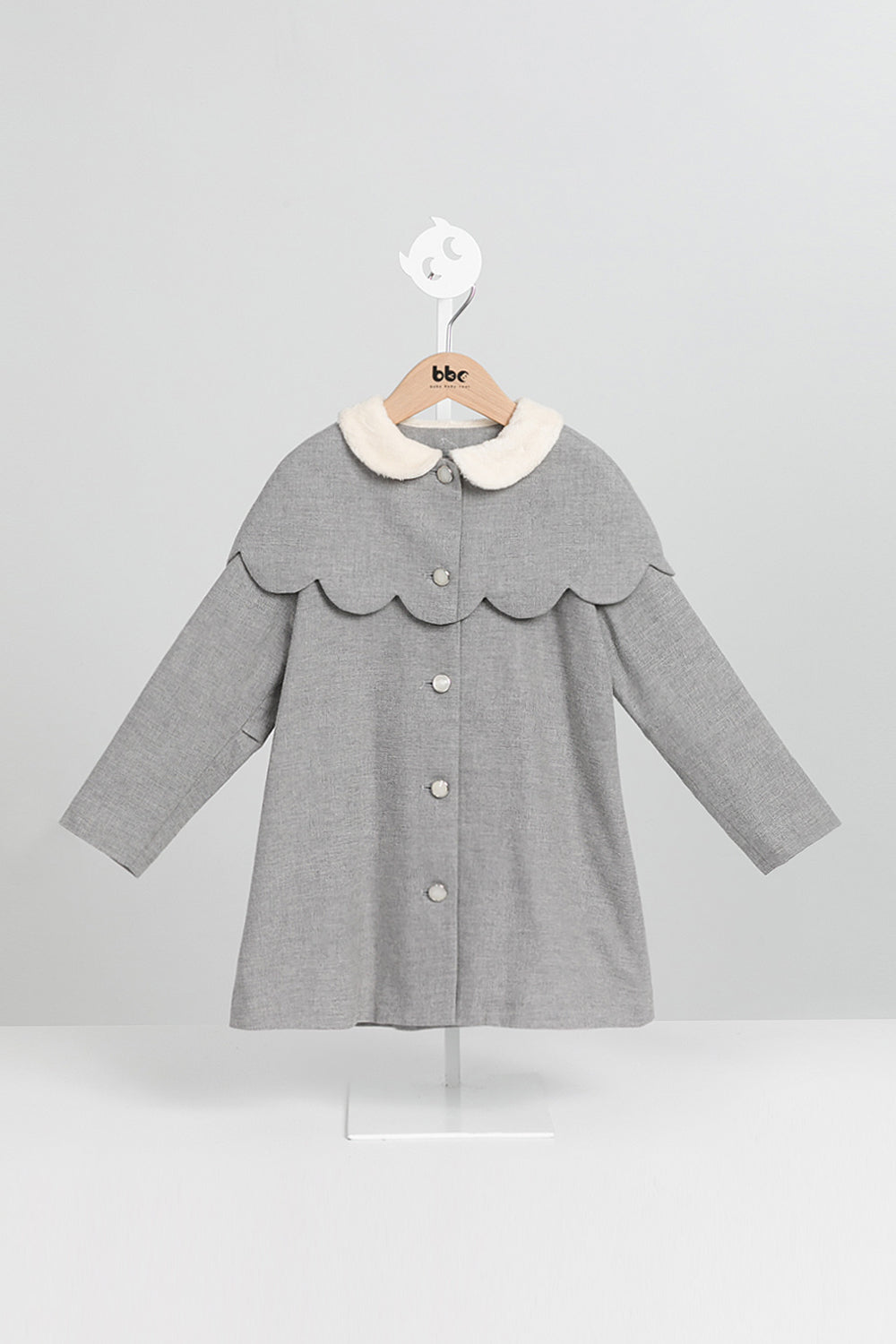 【預購】Main | 女童 Cupcake 花瓣兩件式外套 | 長袖貝殼領 花朵 可拆式 | 100%有機棉