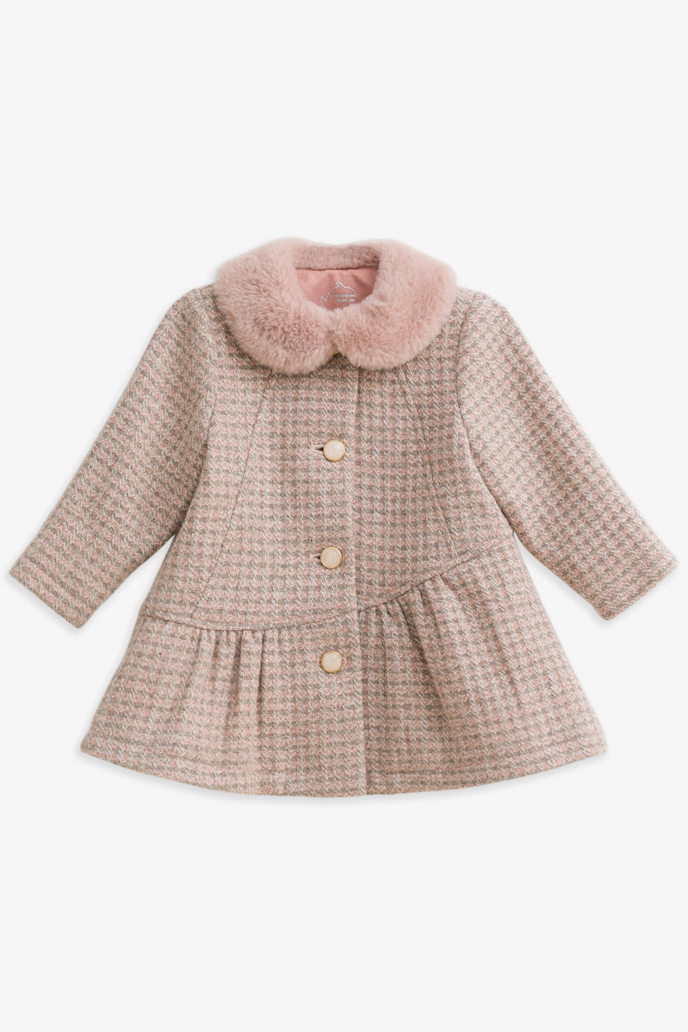 Luxury | 幼兒 Frankie毛領羊毛長袖外套