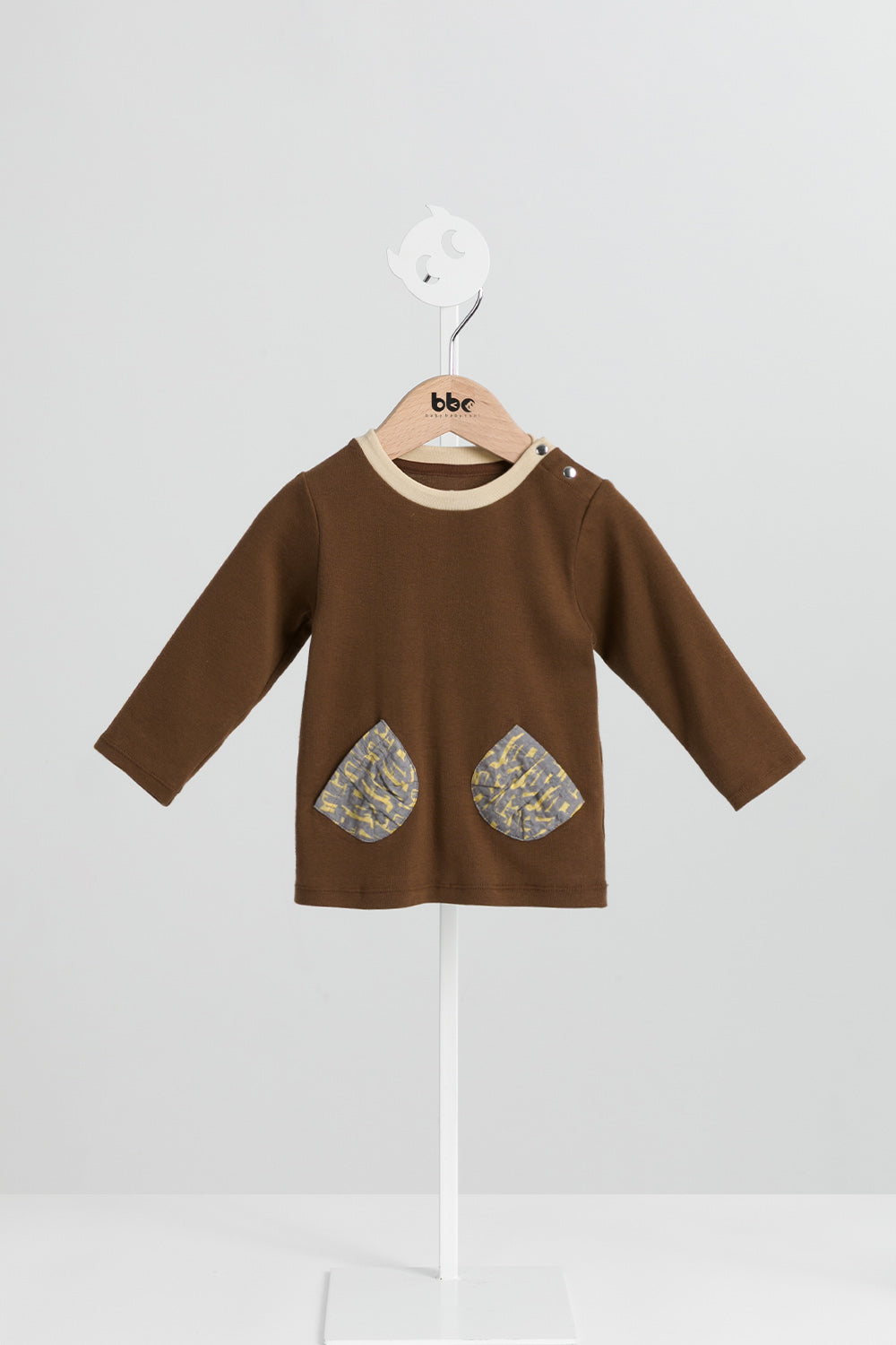 【預購】Main | 幼兒 Leo Dot口袋上衣 | 長袖拼接 口袋設計  | 100%有機棉