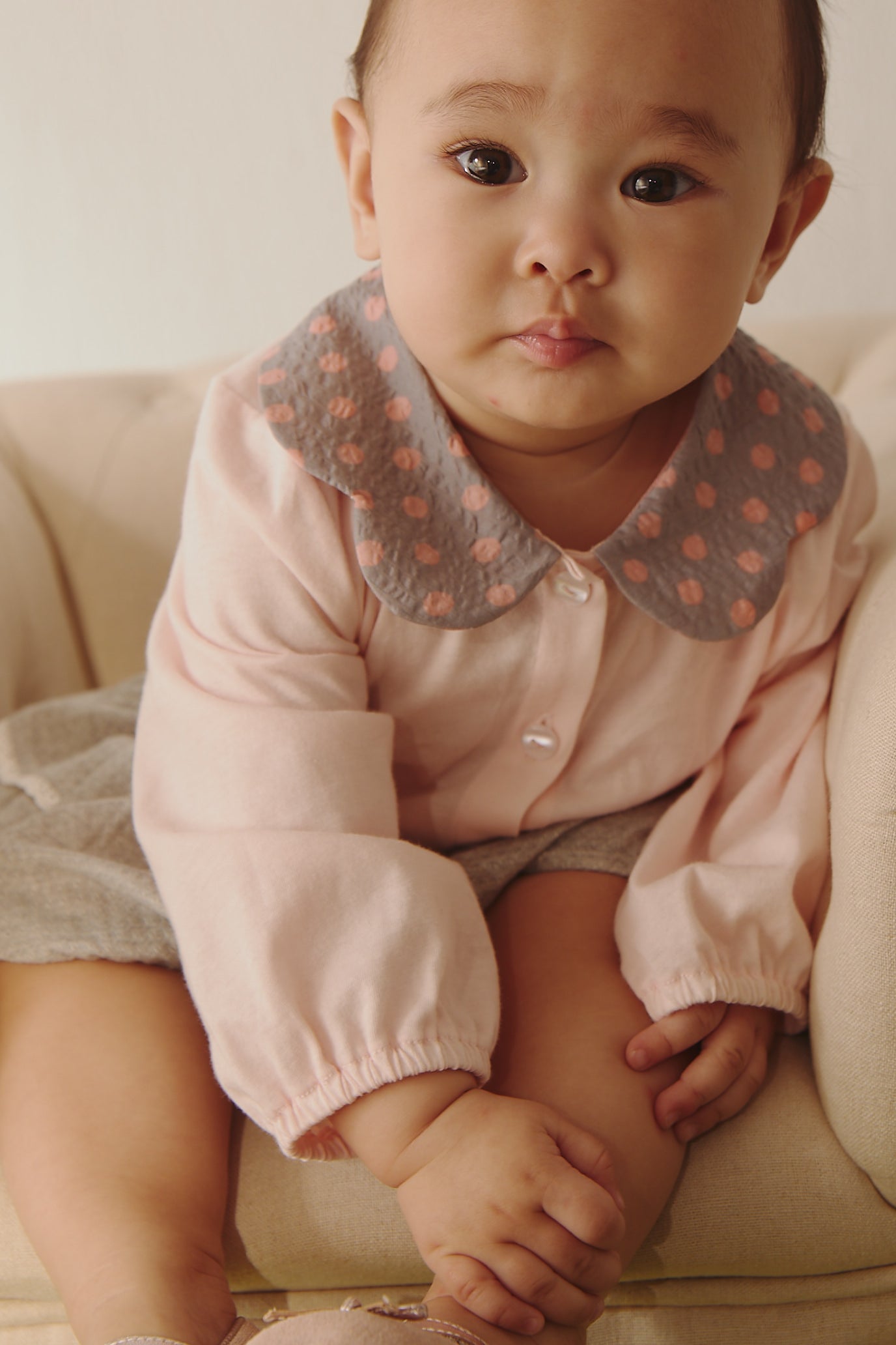Main | 幼兒 經典蝴蝶領小外套 | 長袖格紋 抽皺 拼接 | 100% 有機棉