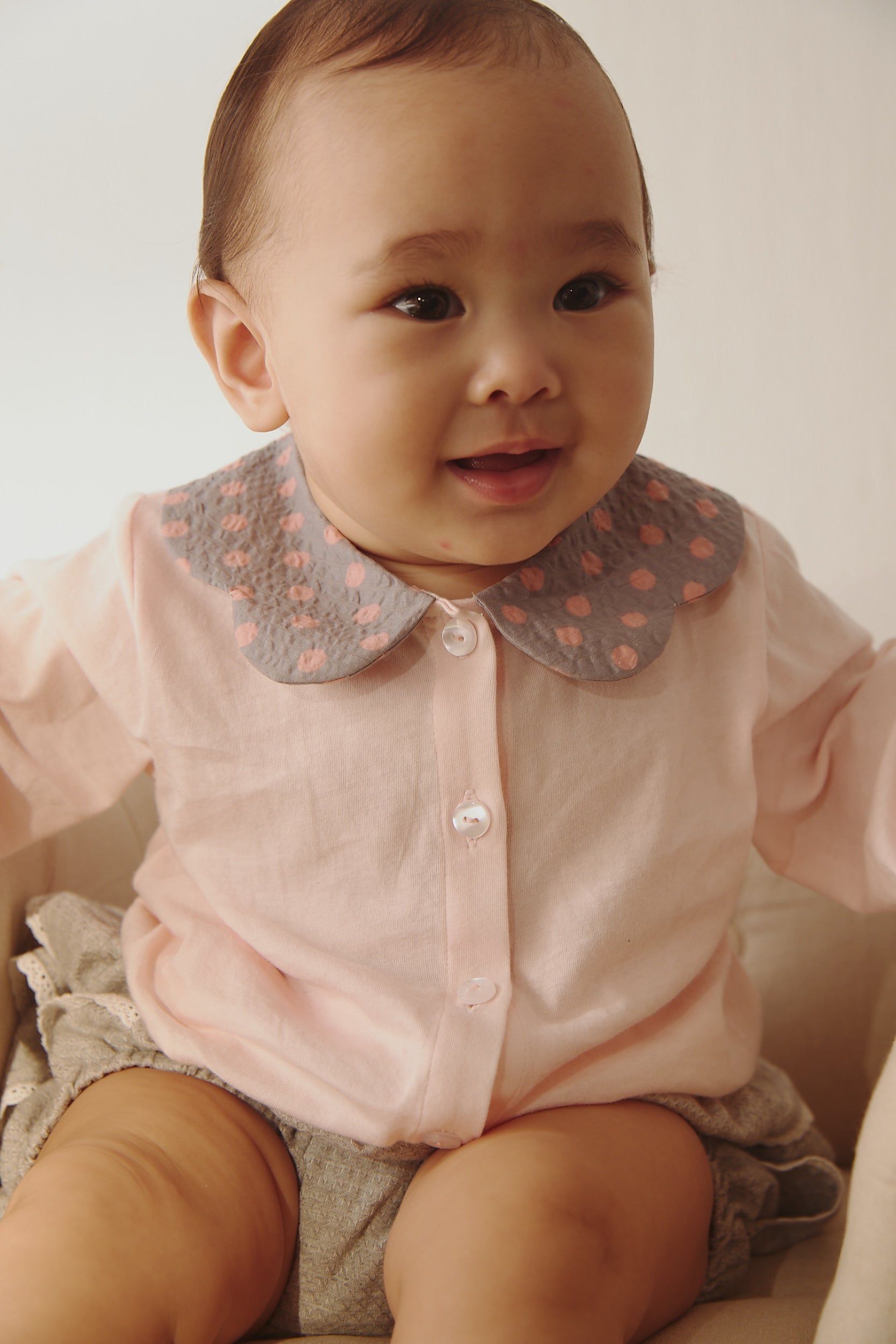 Main | 幼兒 經典蝴蝶領小外套 | 長袖格紋 抽皺 拼接 | 100% 有機棉