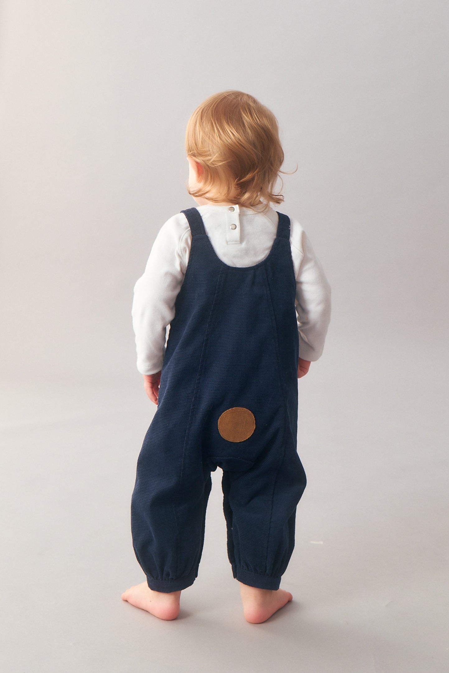 Luxury | Toddler Happy Face Bear Corduroy Jumpsuit | Animal Face
