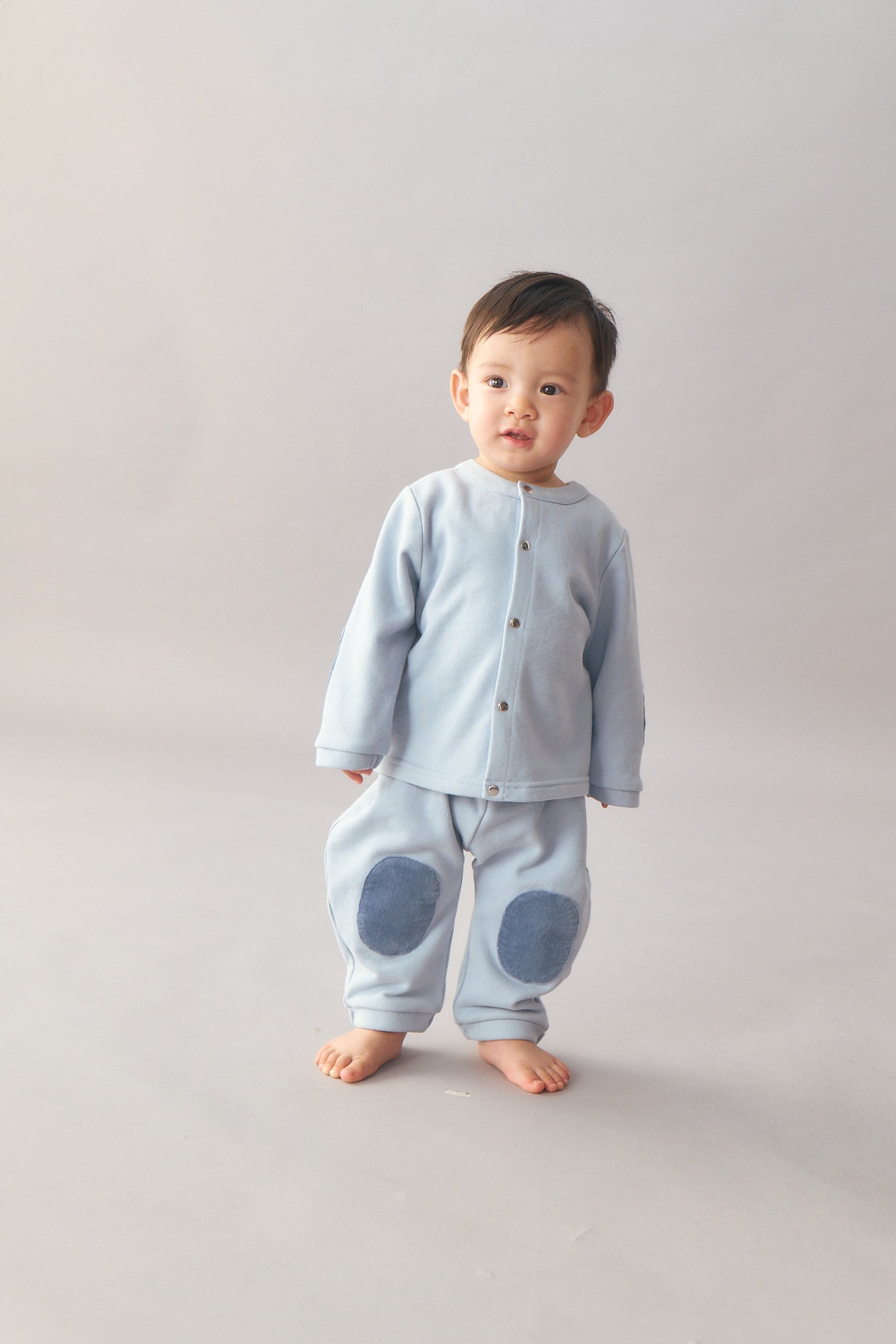 Main | Toddler Organic Cotton Denim Patch Top | Two-Way | 100% Organic Cotton
