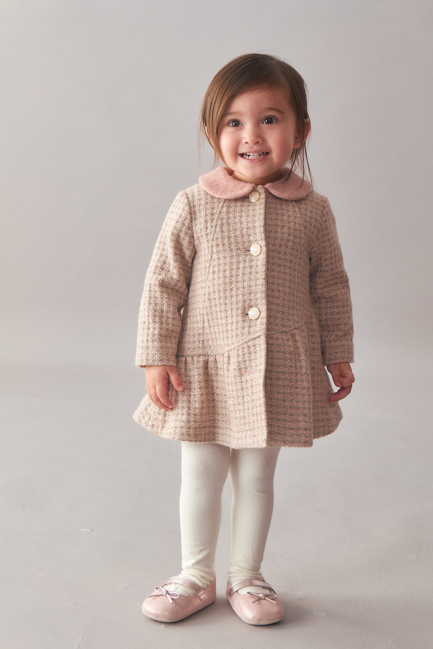 Luxury | 幼兒 馬卡龍甜心羊毛大衣 | 小圓領