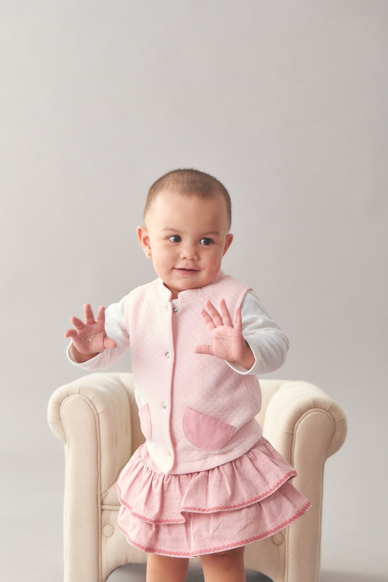 Main | Toddler Elf Vest with Stand-up Collar | Elf Logo | 100% Organic Cotton