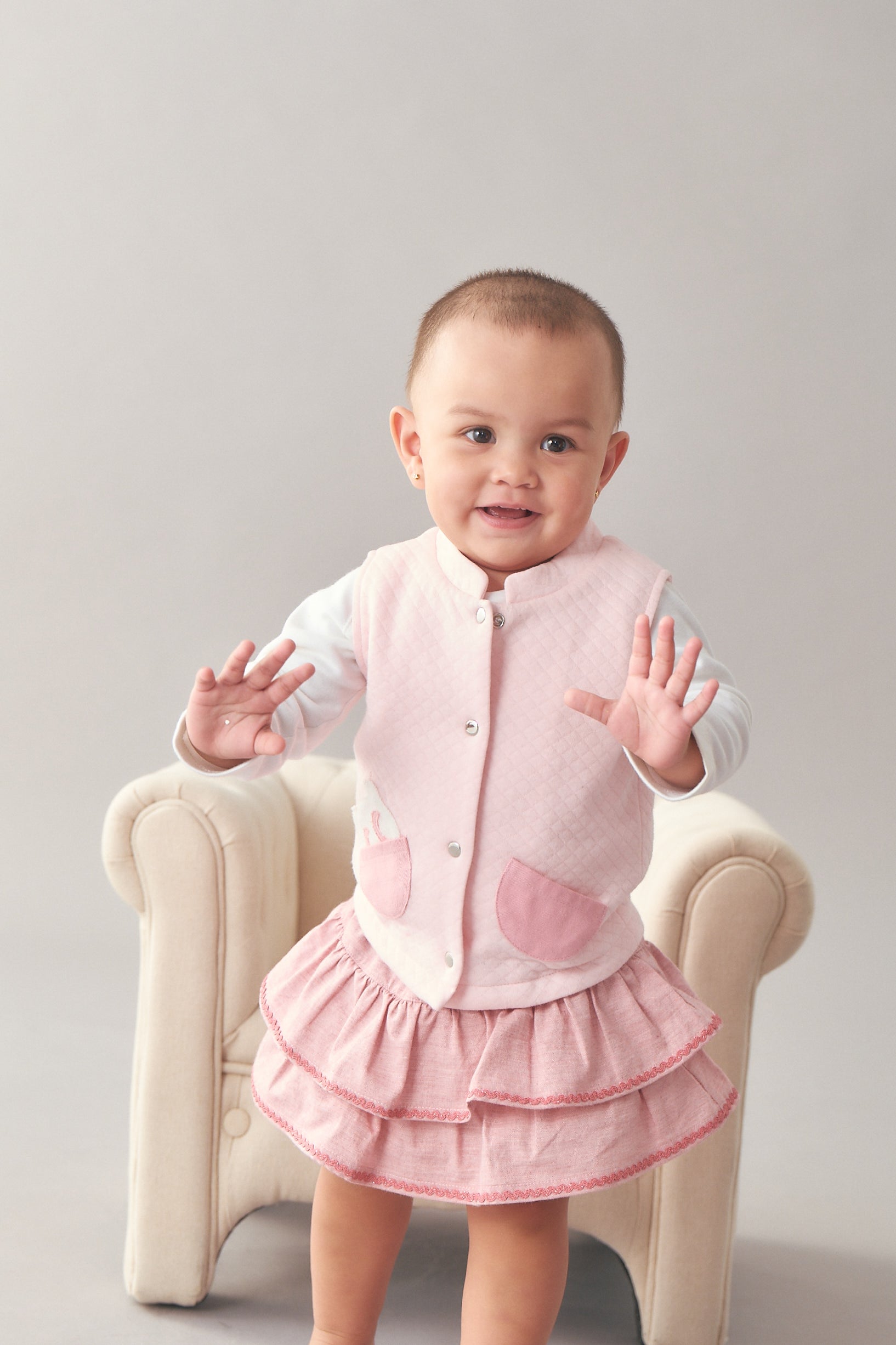 Main | Toddler Elf Vest with Stand-up Collar | Elf Logo | 100% Organic Cotton