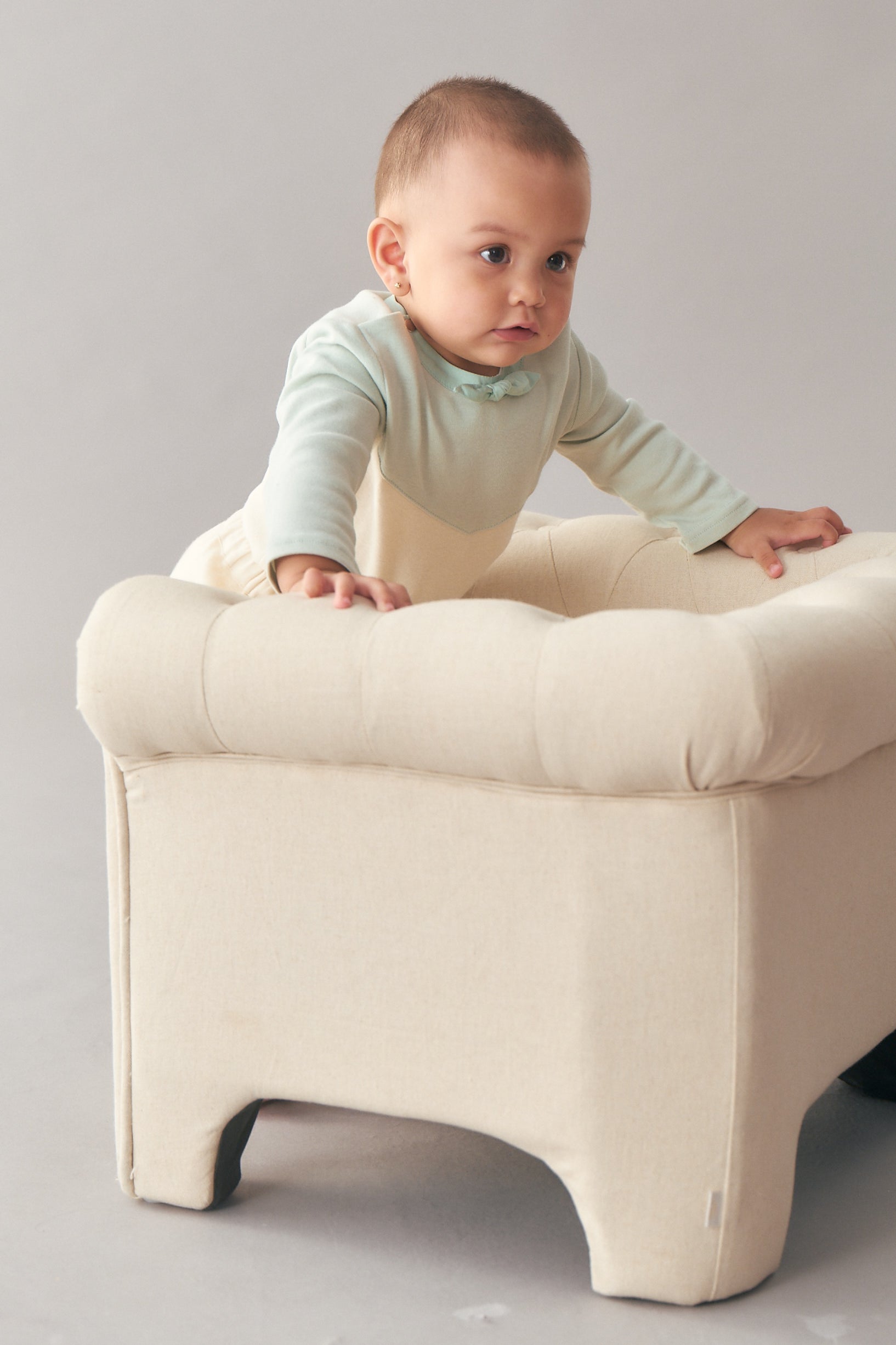 Main | Toddler two-color patchwork bowknot bodysuit | patchwork | 100% organic cotton