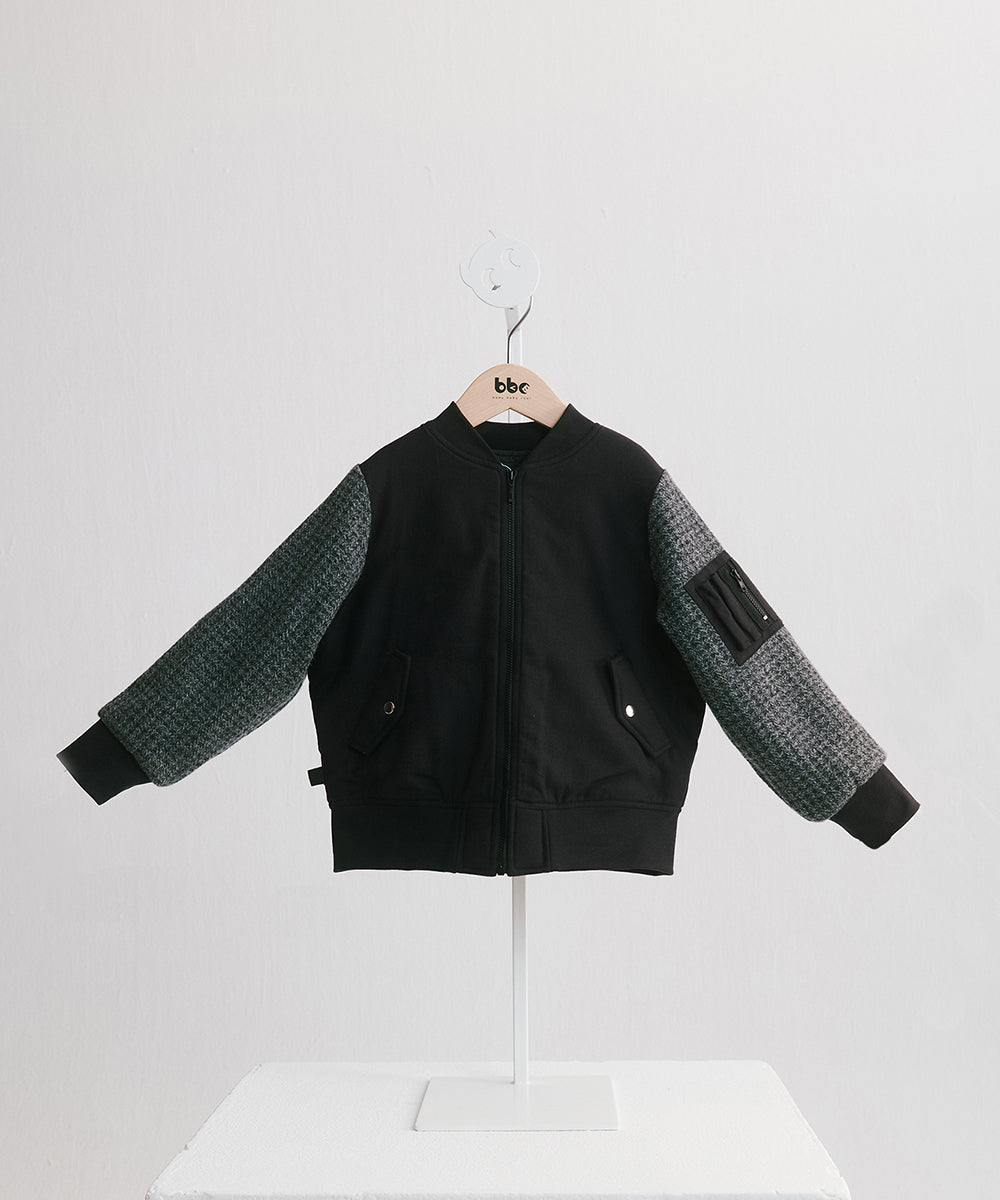 Luxury | 男童 MA-1飛行夾克 | 拼接