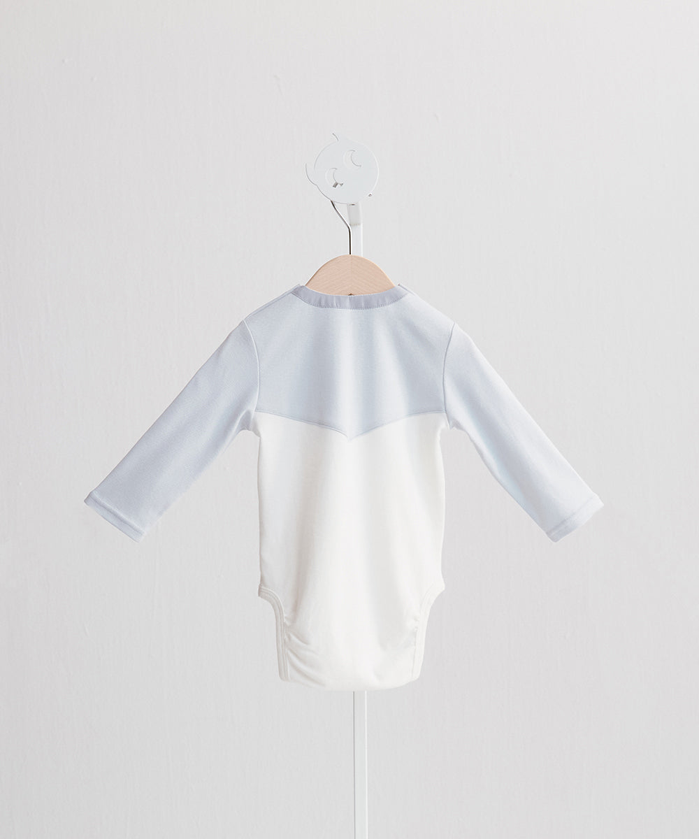 Main | Toddler two-color patchwork bowknot bodysuit | patchwork | 100% organic cotton
