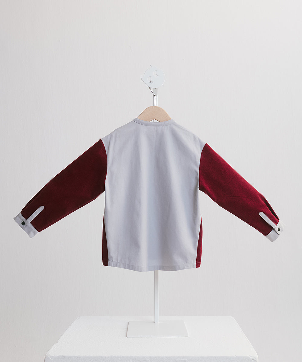 Luxury | 男童 oversize燈心絨接袖皇家襯衫 | 立體剪裁