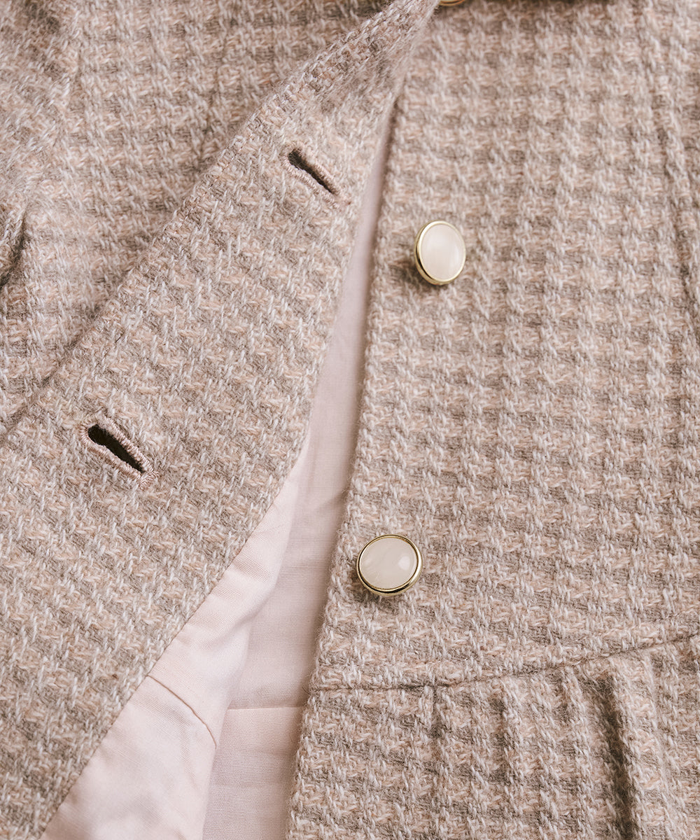 Luxury | 幼兒 馬卡龍甜心羊毛大衣 | 小圓領