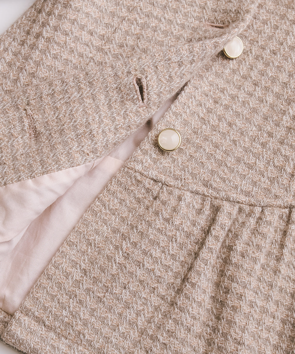 Luxury | 幼兒 馬卡龍甜心羊毛大衣 | 小圓領