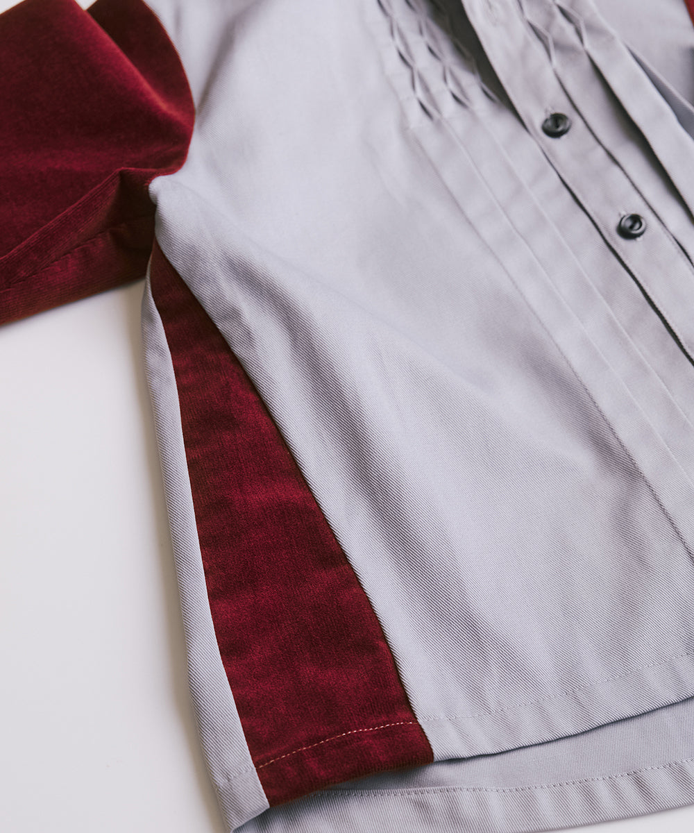 Luxury | 男童 oversize燈心絨接袖皇家襯衫 | 立體剪裁