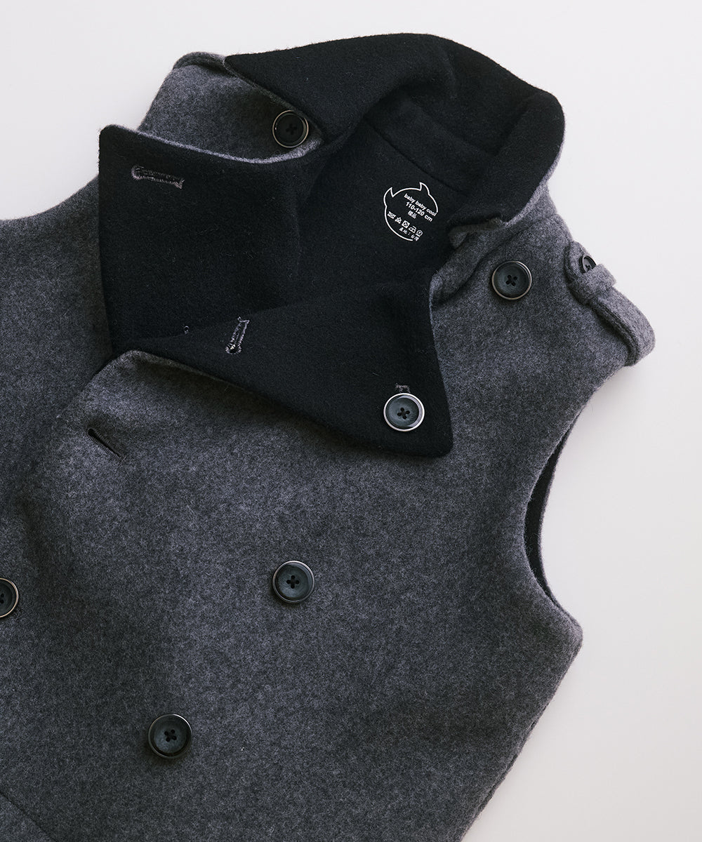 Luxury | 男童 皇家毛呢西裝背心 | 大翻領