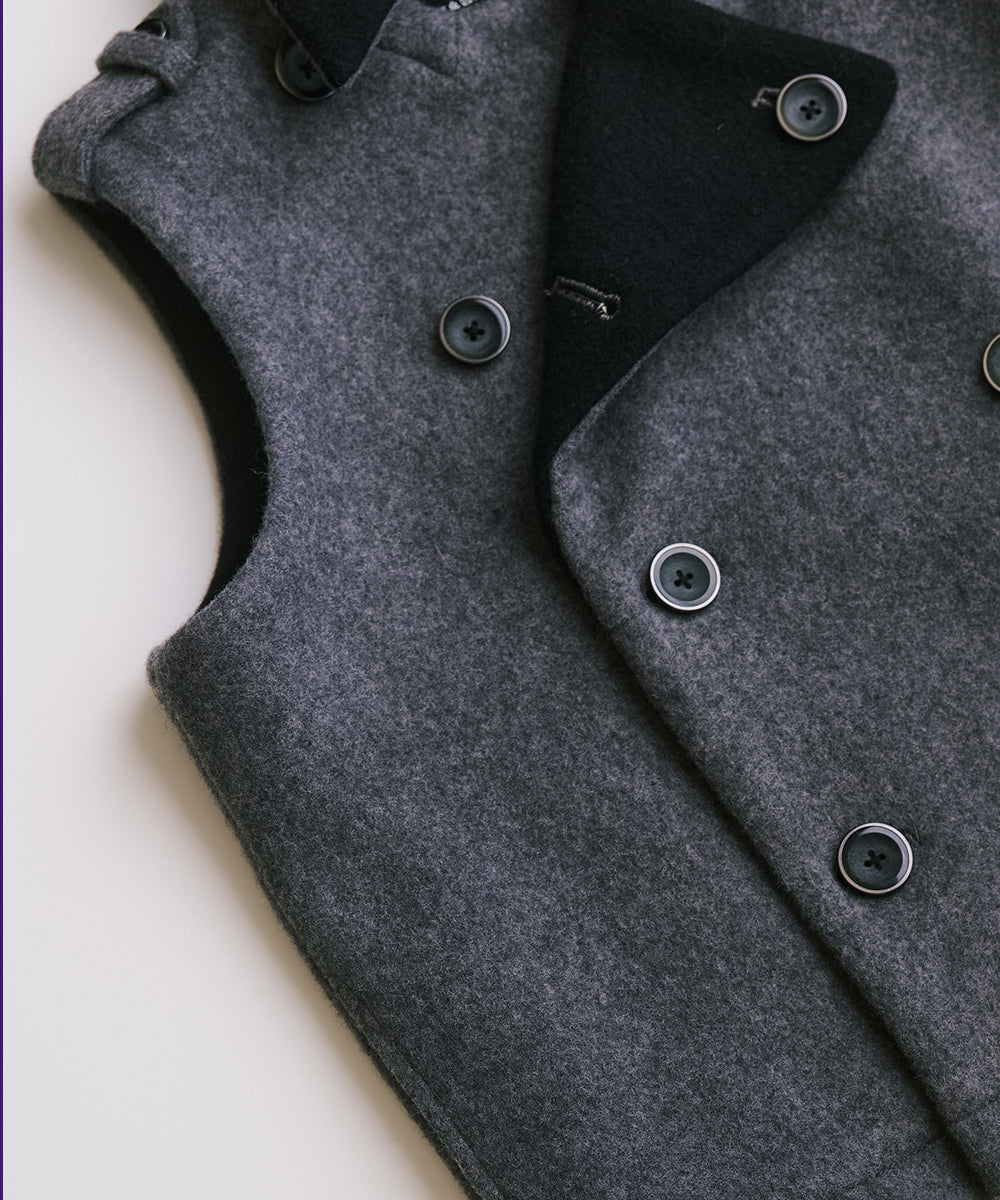 Luxury | 男童 皇家毛呢西裝背心 | 大翻領