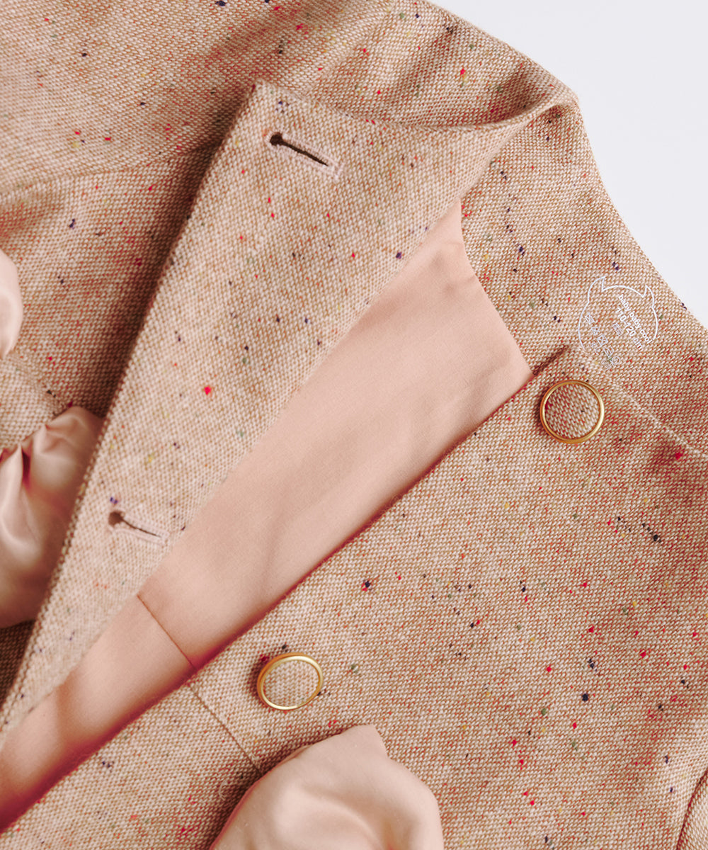 Luxury | 女童 奧德莉小蝴蝶鈕扣大衣 | 蝴蝶結