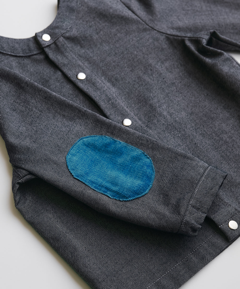 Main | Toddler Organic Cotton Denim Patch Top | Two-Way | 100% Organic Cotton