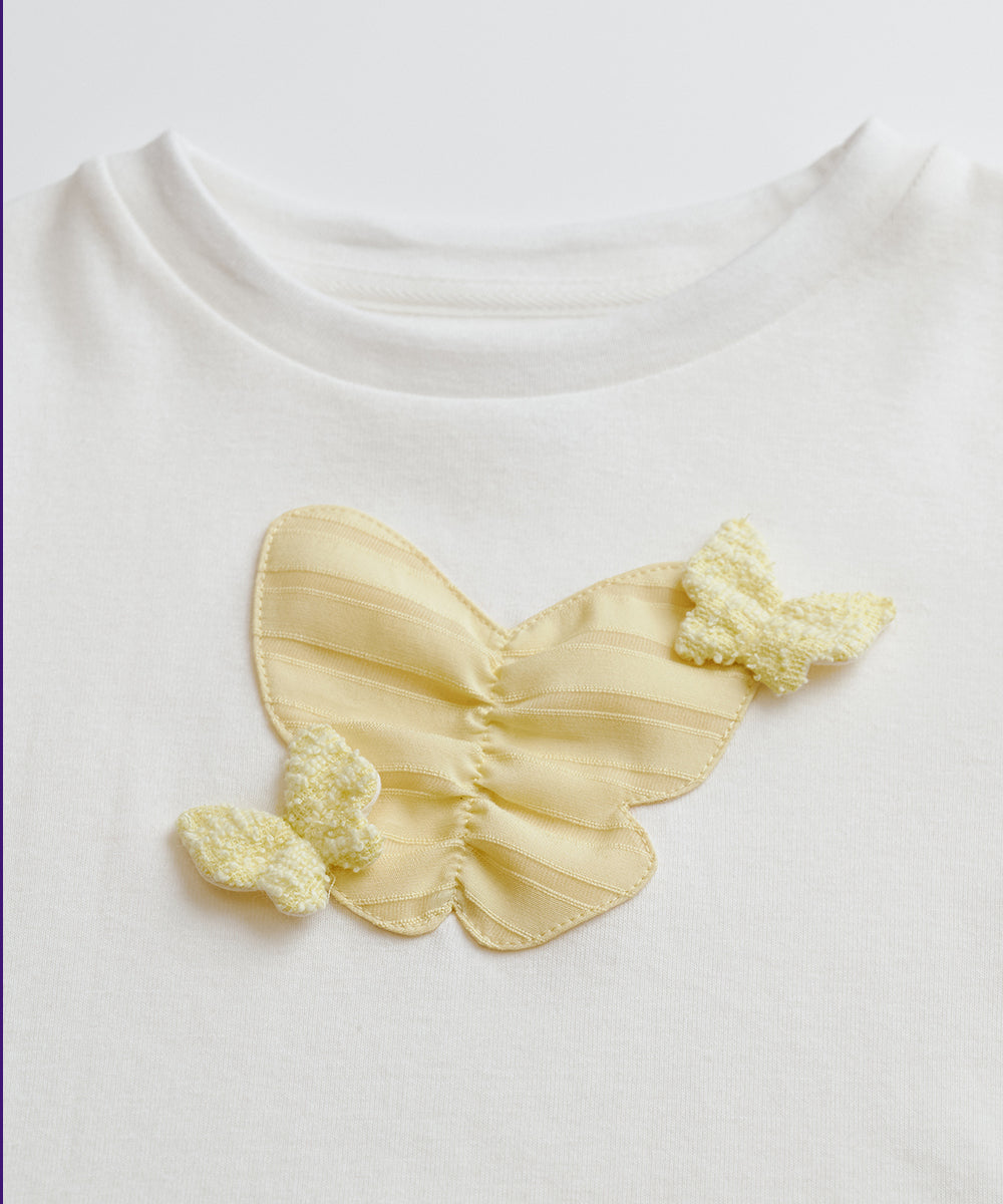 Main | Girls Butterfly Flying Top | Bow | 100% organic cotton