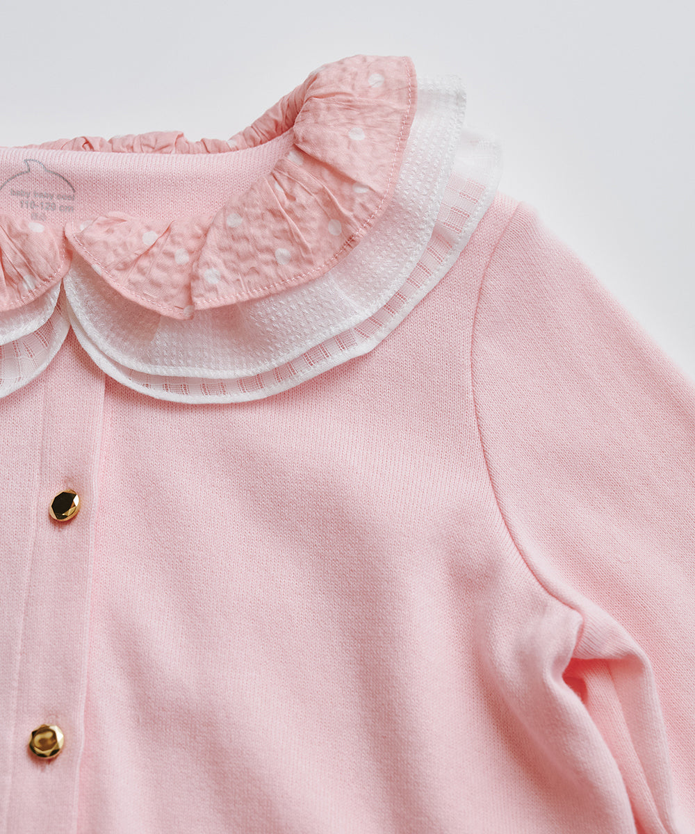 Luxury | Girls Camellia Collar Jacket | Loose Folds