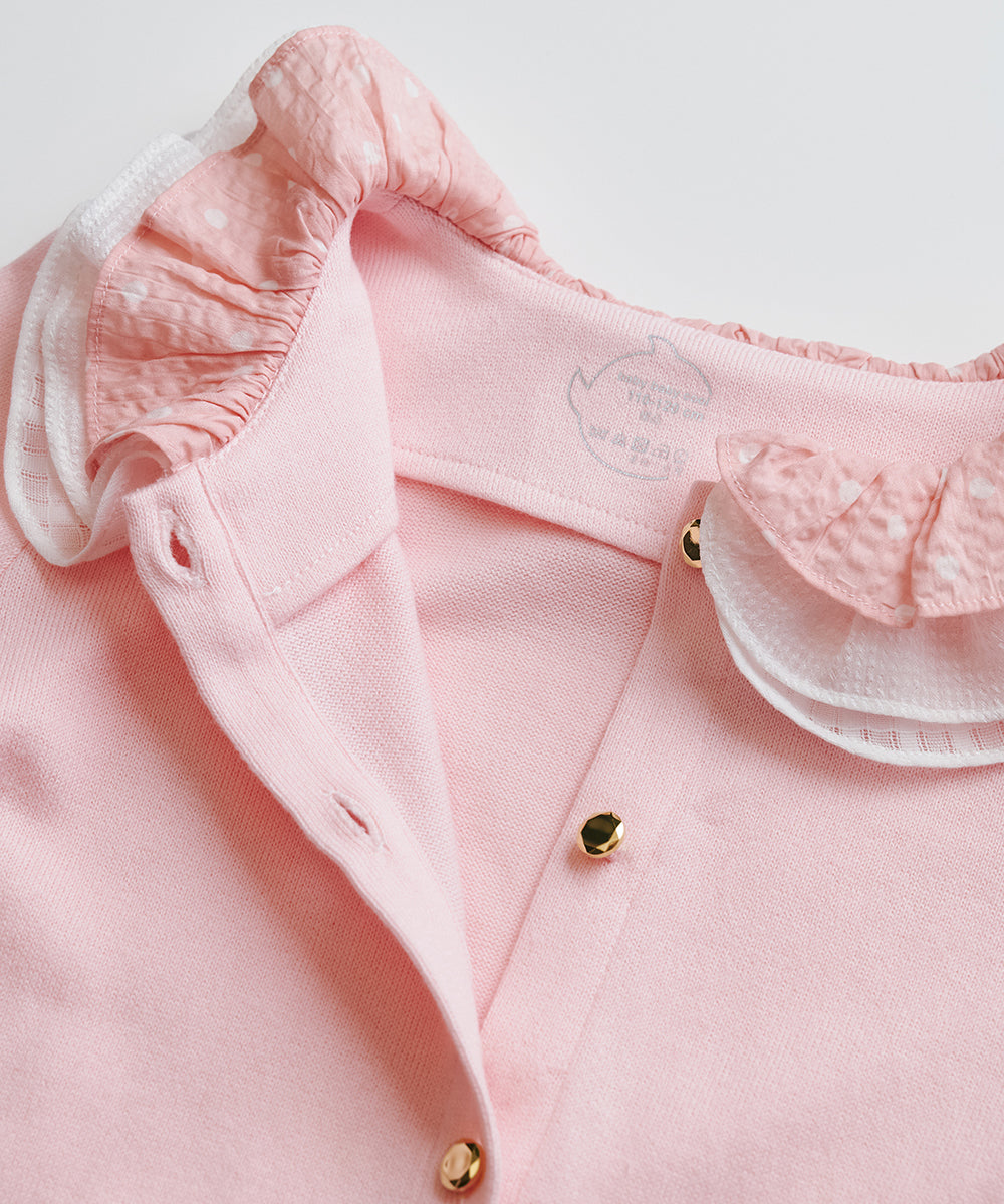 Luxury | Girls Camellia Collar Jacket | Loose Folds