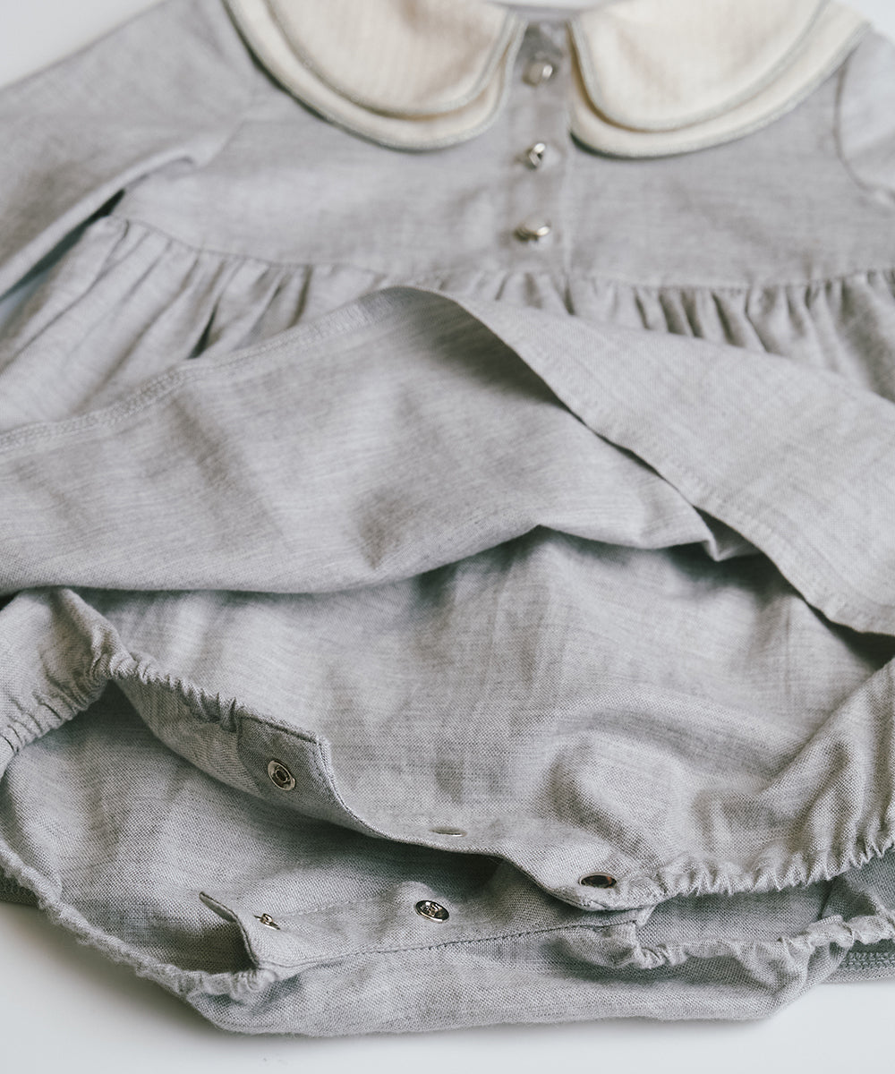 Main | Toddler Elegant Double Neck Dress Bodysuit | Double Neck | 100% Organic Cotton