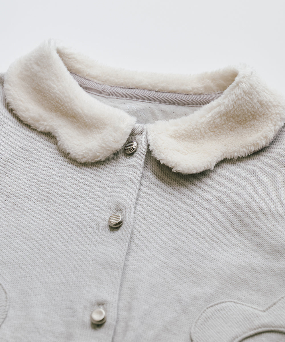 Main | Toddler knitted jacket with floral pockets | Butterfly collar | 100% organic cotton