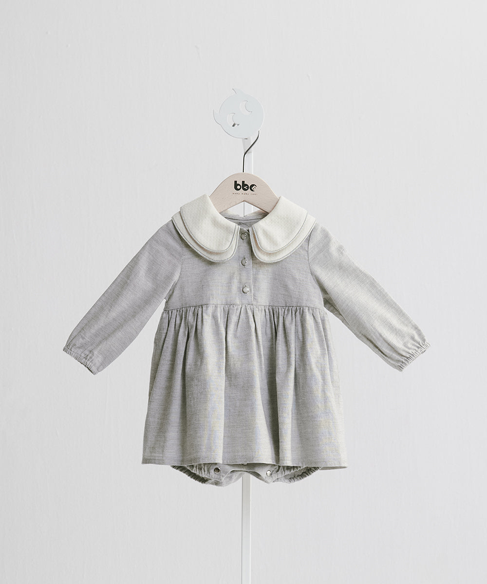 Main | Toddler Elegant Double Neck Dress Bodysuit | Double Neck | 100% Organic Cotton