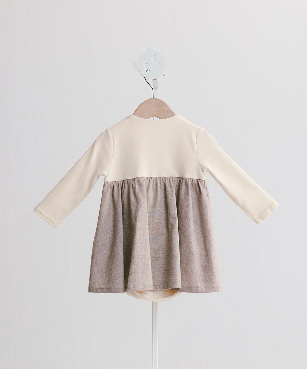 Main | Toddler Chanson Dress Bodysuit | Petals | 100% organic cotton