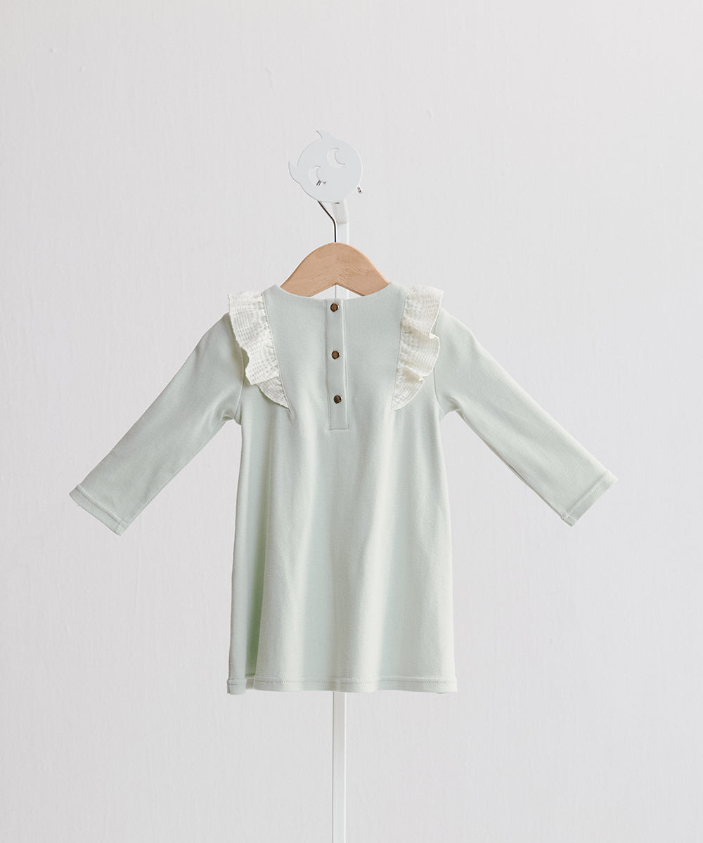 Main | Toddler Baroque Ruffle Long Sleeve Dress | Ruffles | 100% organic cotton