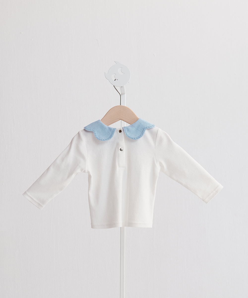 Main | Toddler Pearl Petal Collar Top | Petals | 100% organic cotton