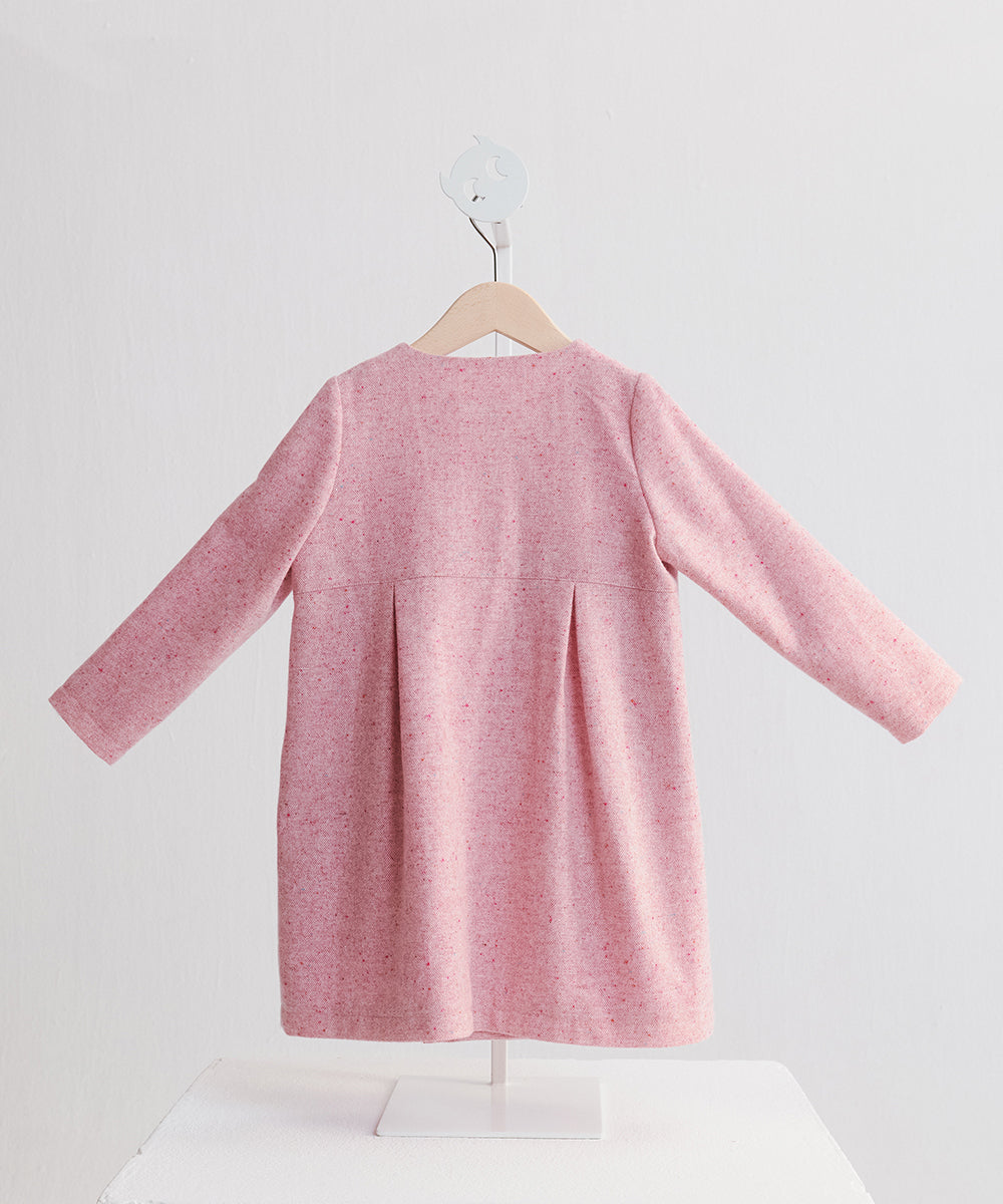 Luxury | 女童 奧德莉小蝴蝶鈕扣大衣 | 蝴蝶結