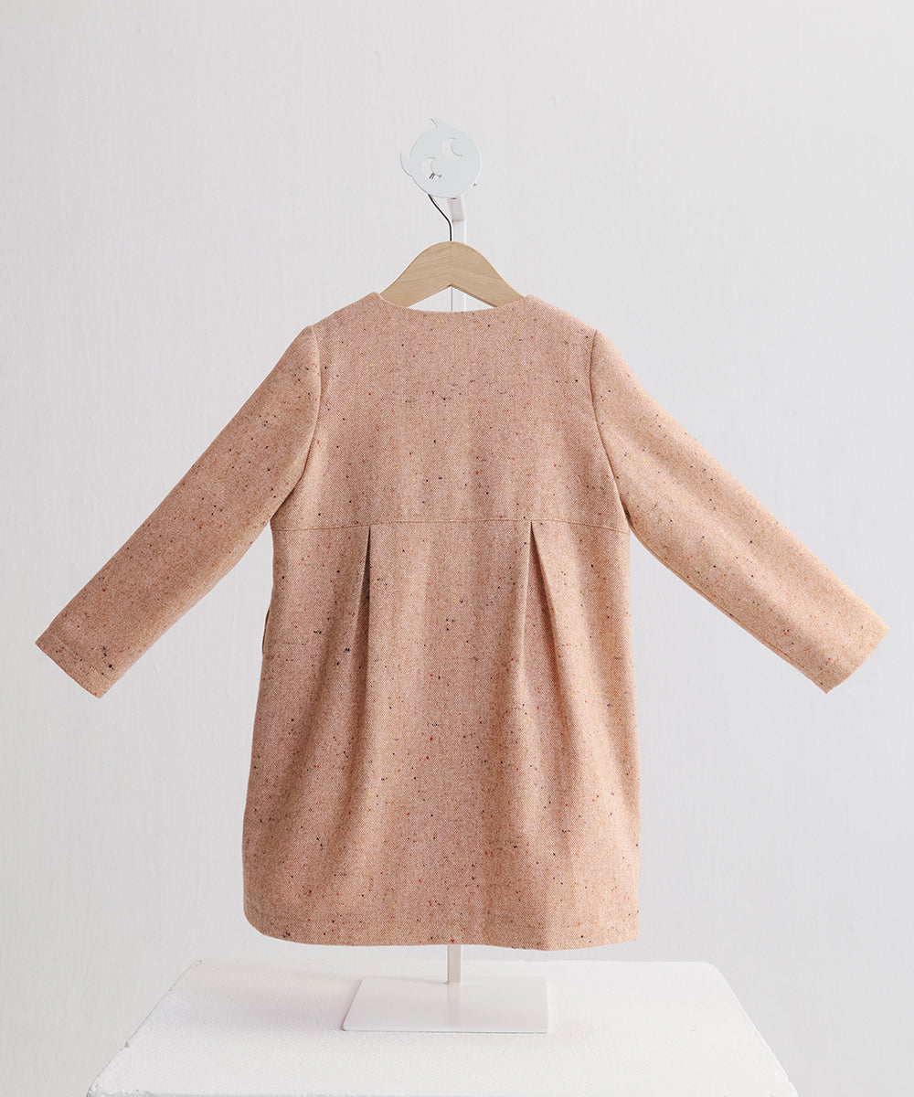 Luxury | 女童 奧德莉小蝴蝶鈕扣大衣 | 蝴蝶結