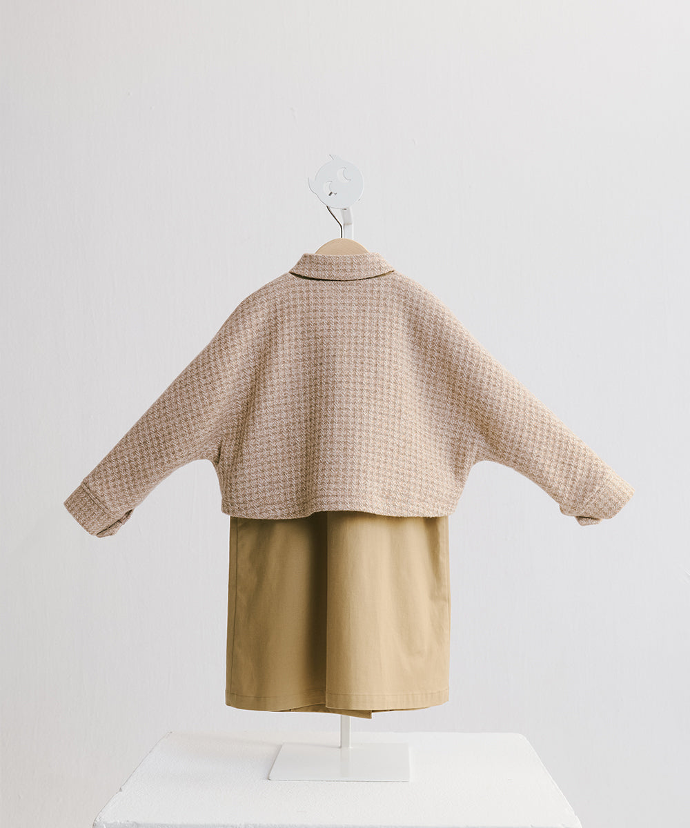 Luxury | 女童 花瓣造型兩穿羊毛防風大衣 | 可拆式