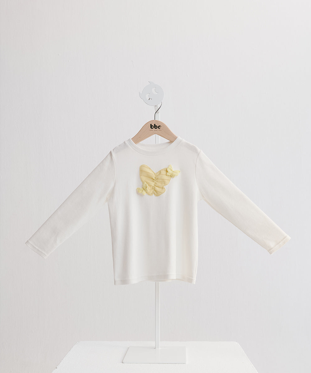 Main | Girls Butterfly Flying Top | Bow | 100% organic cotton