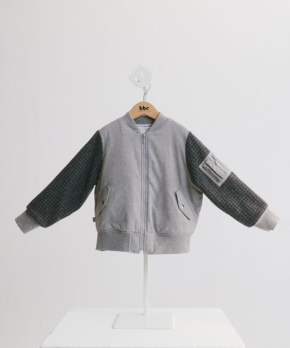 Luxury | 男童 MA-1飛行夾克 | 拼接