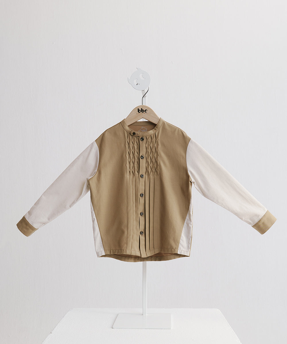 Luxury | 男童 oversize燈心絨接袖皇家襯衫 | 立體剪裁