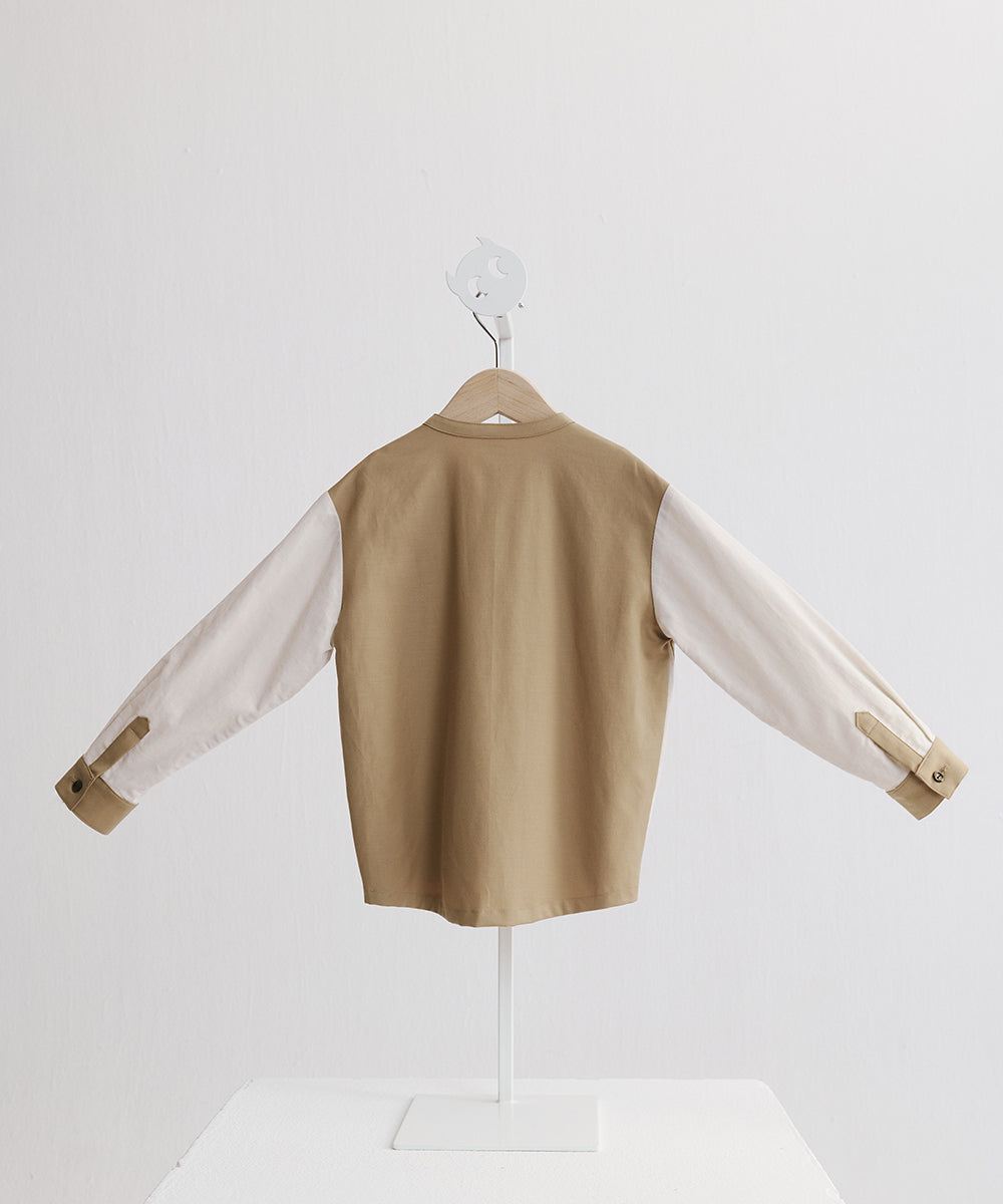 Luxury | 男童 oversize燈心絨接袖皇家襯衫 | 立體剪裁