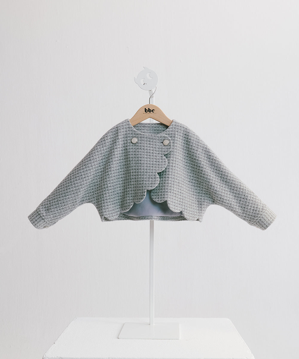 Luxury | 女童 花瓣造型兩穿羊毛防風大衣 | 可拆式