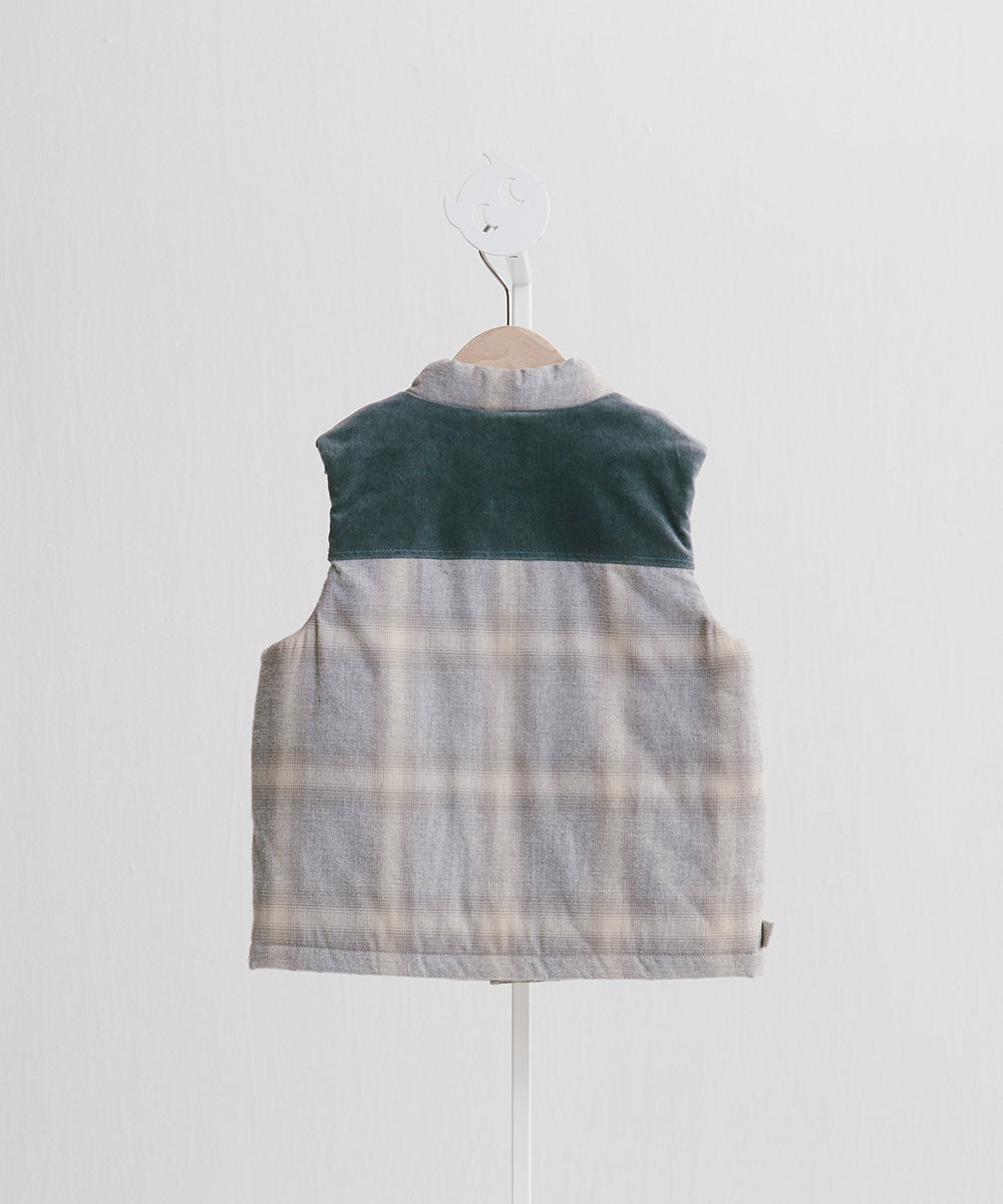 Main | Boys Adventure King Quilted Vest | Stitching | 100% organic cotton