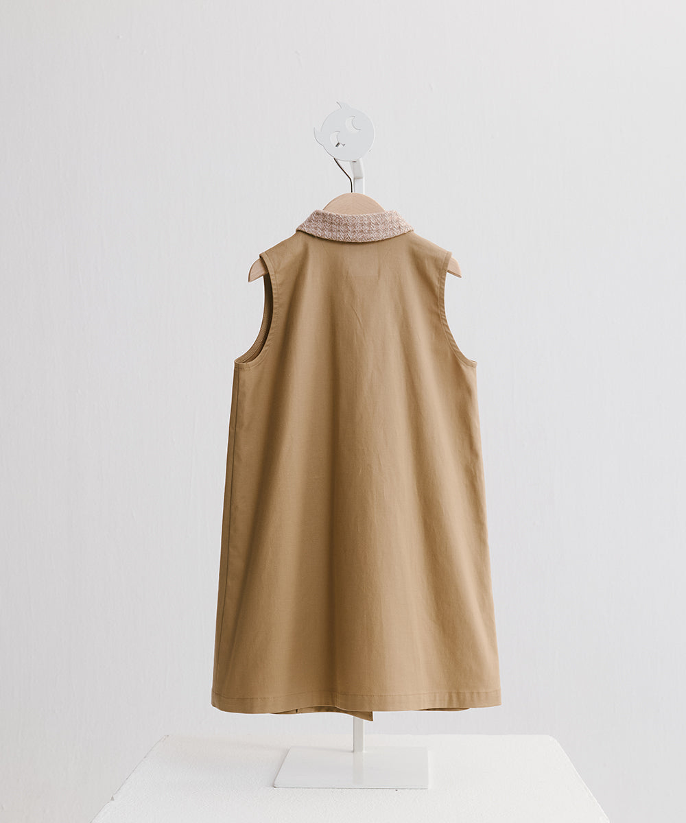 Luxury | 女童 花瓣造型兩穿羊毛防風大衣 | 可拆式