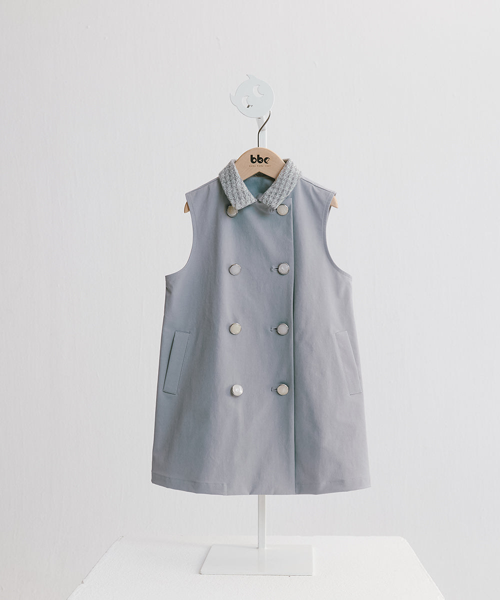 Luxury | 女童 花瓣造型兩穿羊毛防風大衣 | 可拆式